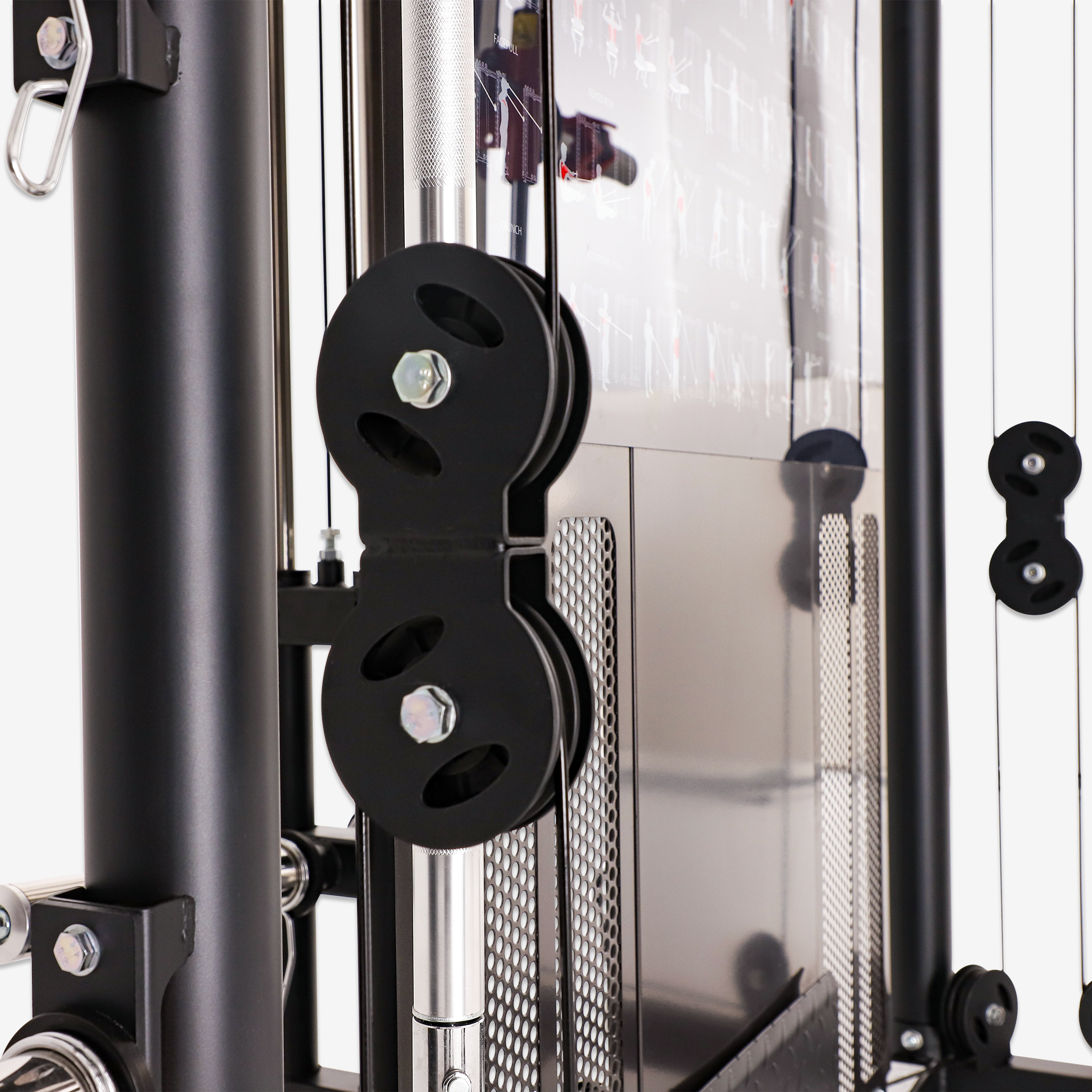 Altas Strength Multi-Function Smith Machine Black And Red 2000IB Workout Light Commercial Fitness Equipment AL-3000Y