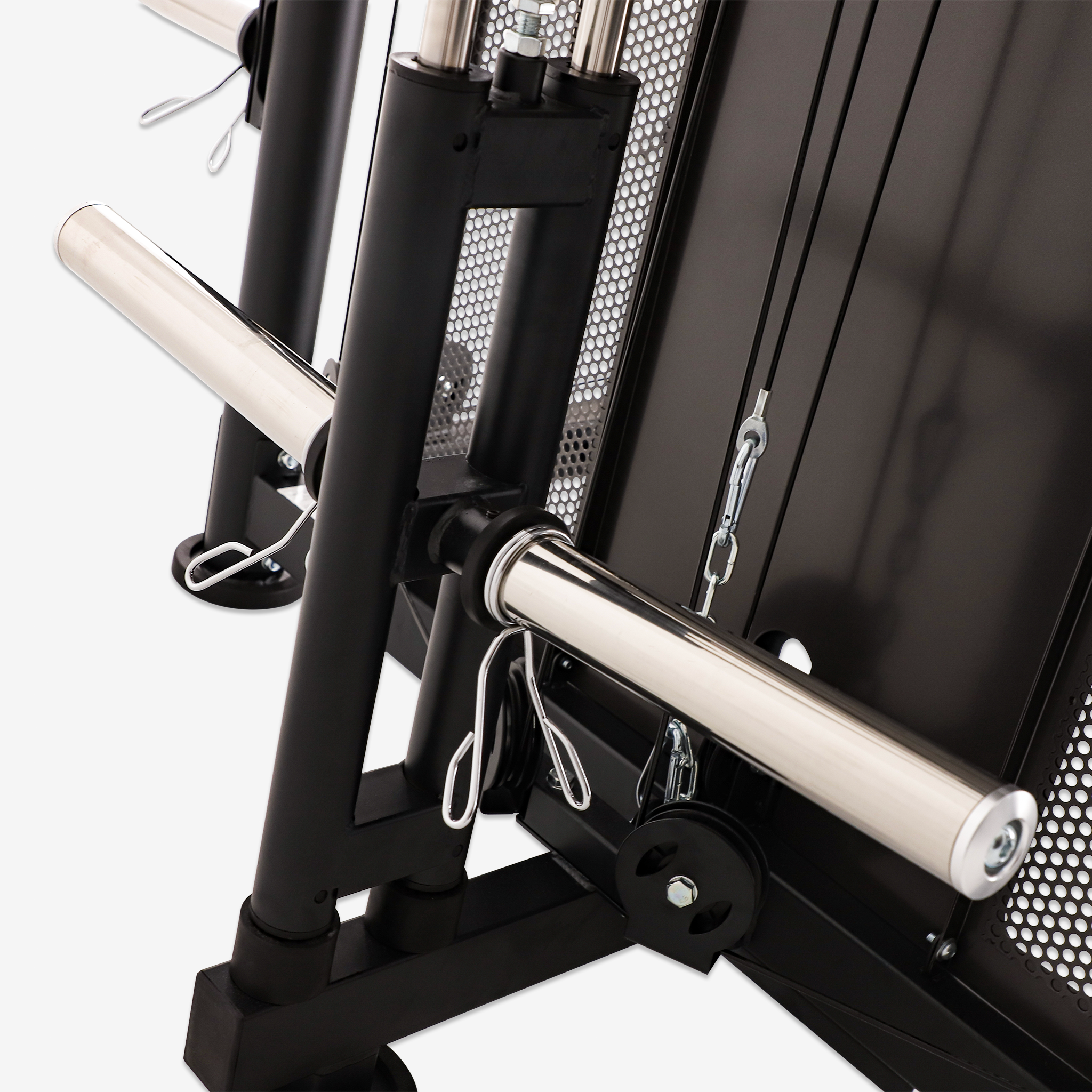 Altas Strength Multi-Function Smith Machine Black And Red 2000LBs Workout Light Commercial Fitness Equipment AL-3000Y