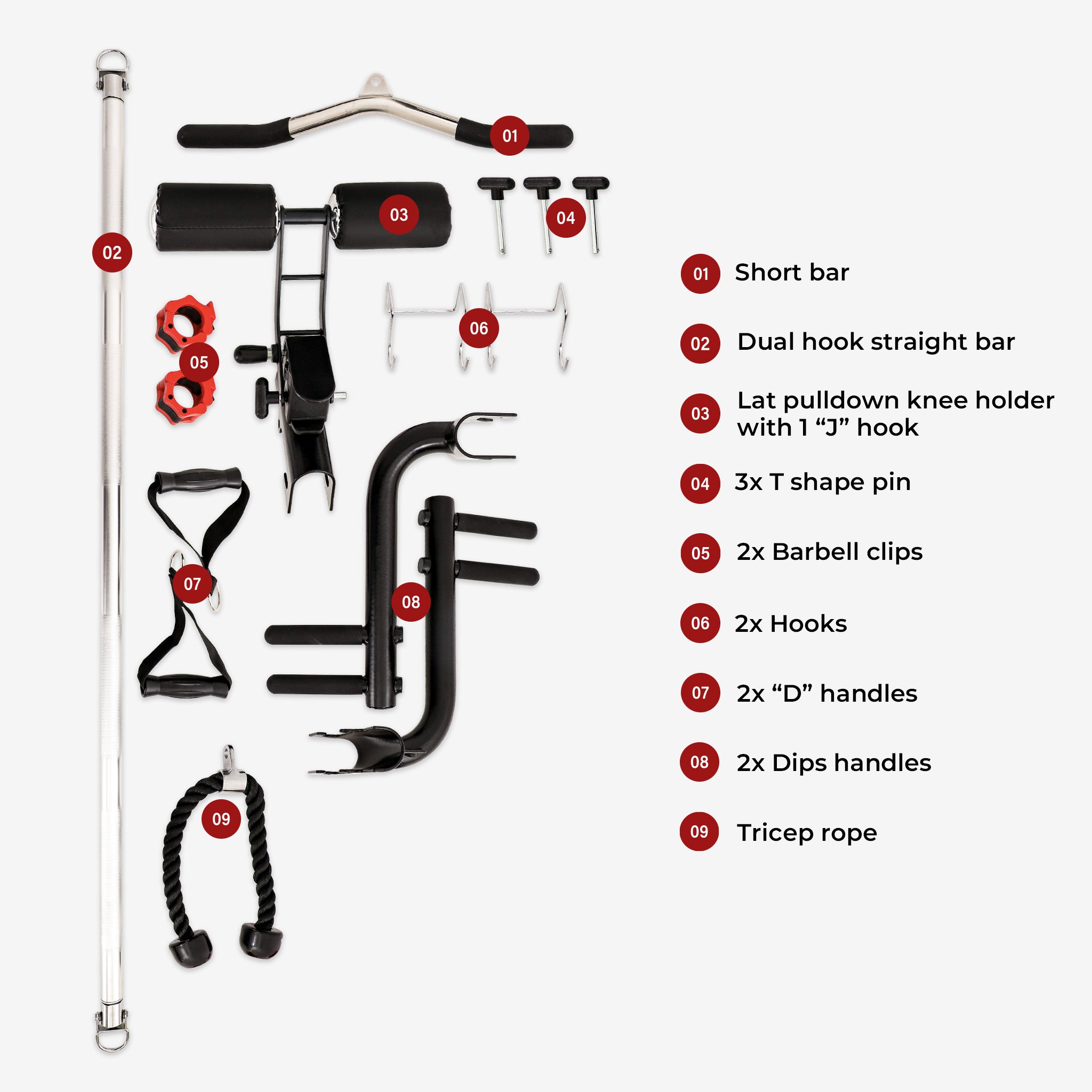 Altas Strength Multi-Function Smith Machine Black And Red 2000LBs Workout Light Commercial Fitness Equipment AL-3000Y