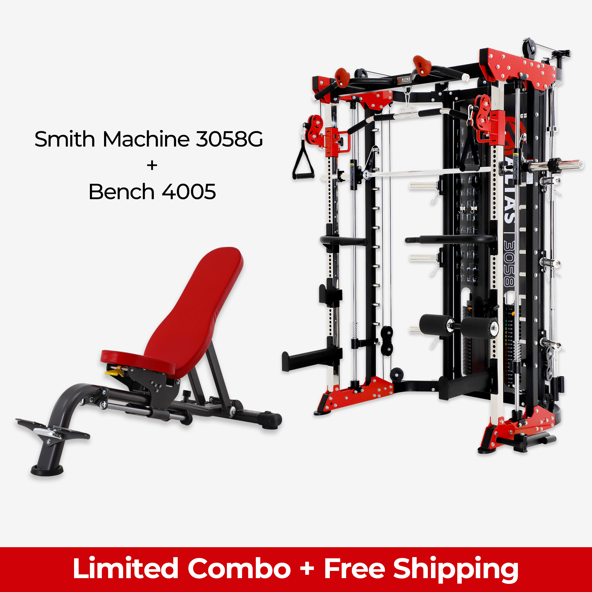 Power Multi Function Body Power Smith Half Rack With Bench Body
