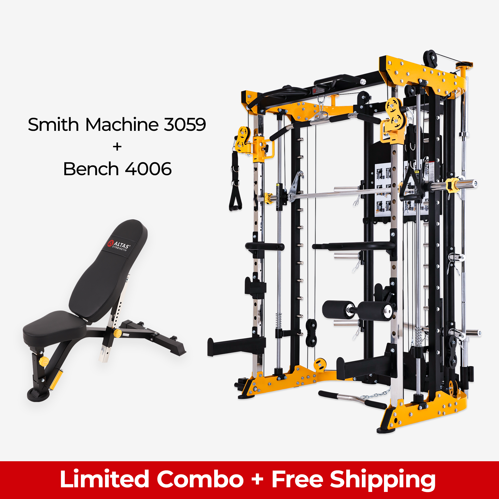Limited Combo - Smith Machine AL-3059 + Bench 4006