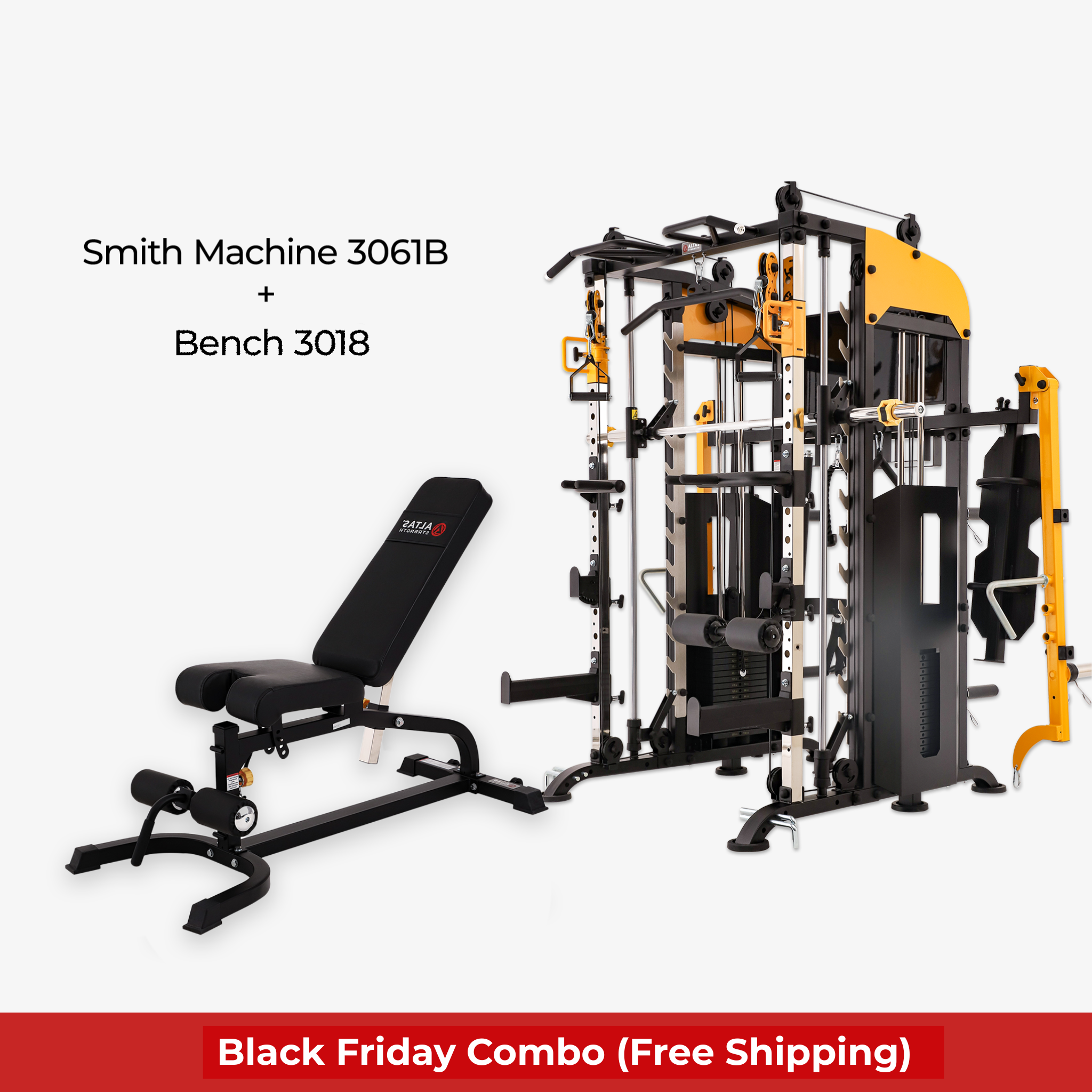 Black Friday Combo - Smith Machine AL-3061B + Bench AL-3018