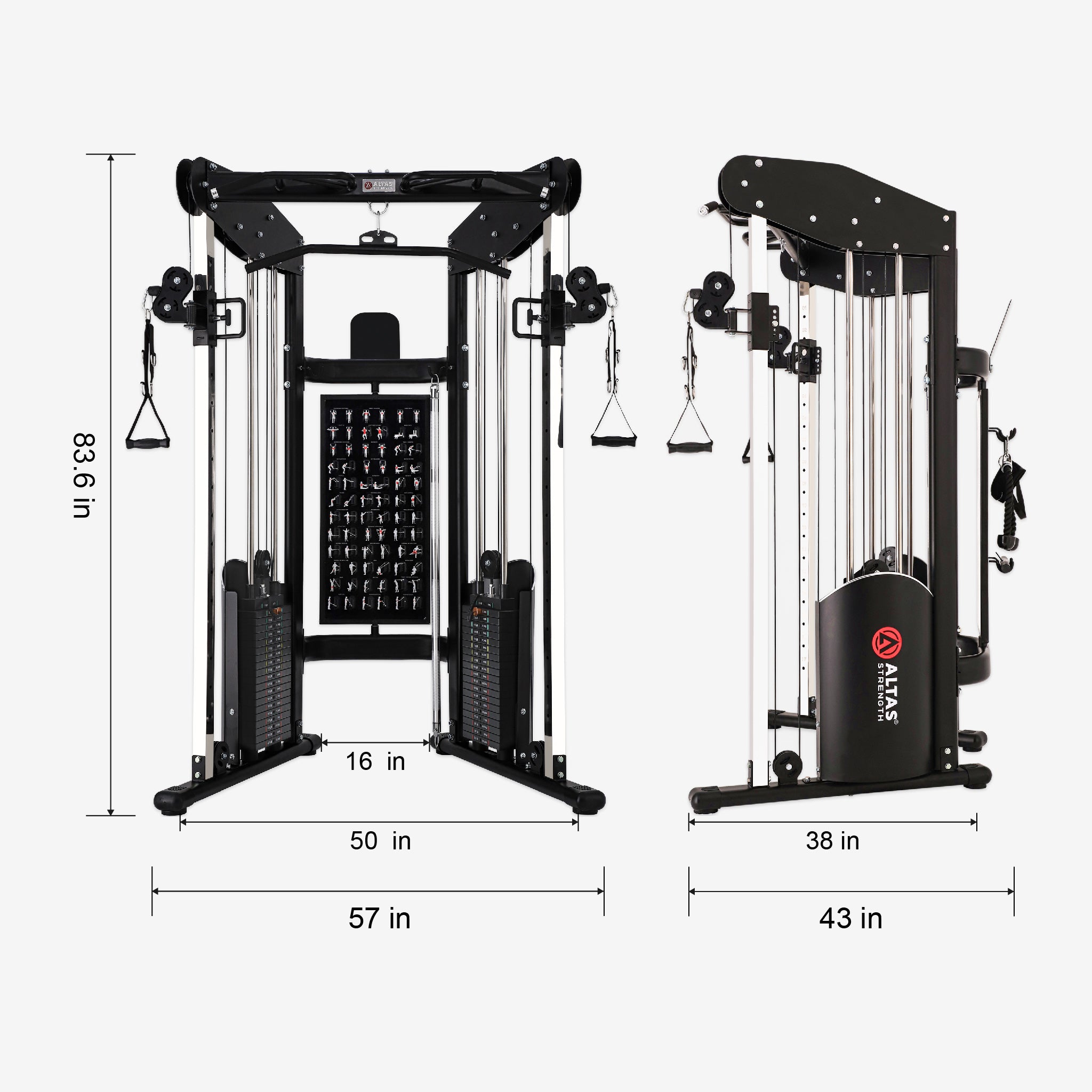 Altas Strength Function Trainer With 180kg Weight Stack AL-3073