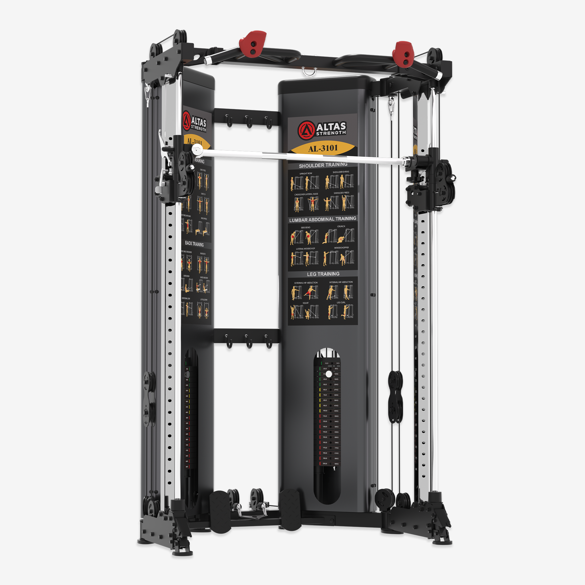 Folding Home Gym Smith Machine With Pulley System Gym Squat Rack AL-3101