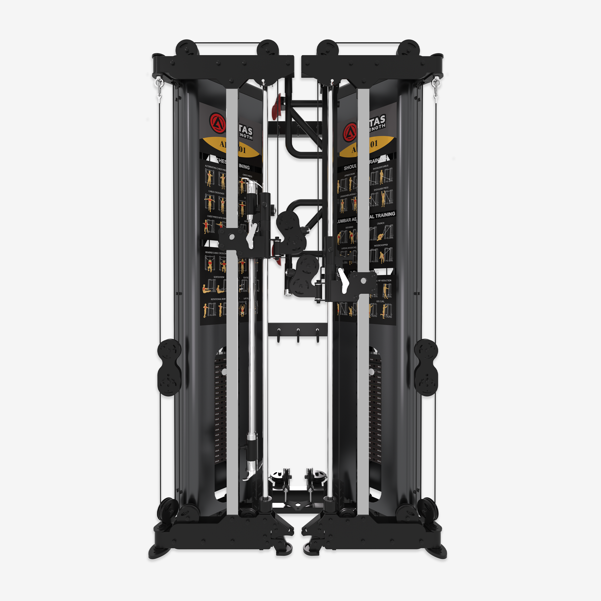 Folding Home Gym Smith Machine With Pulley System Gym Squat Rack AL-3101