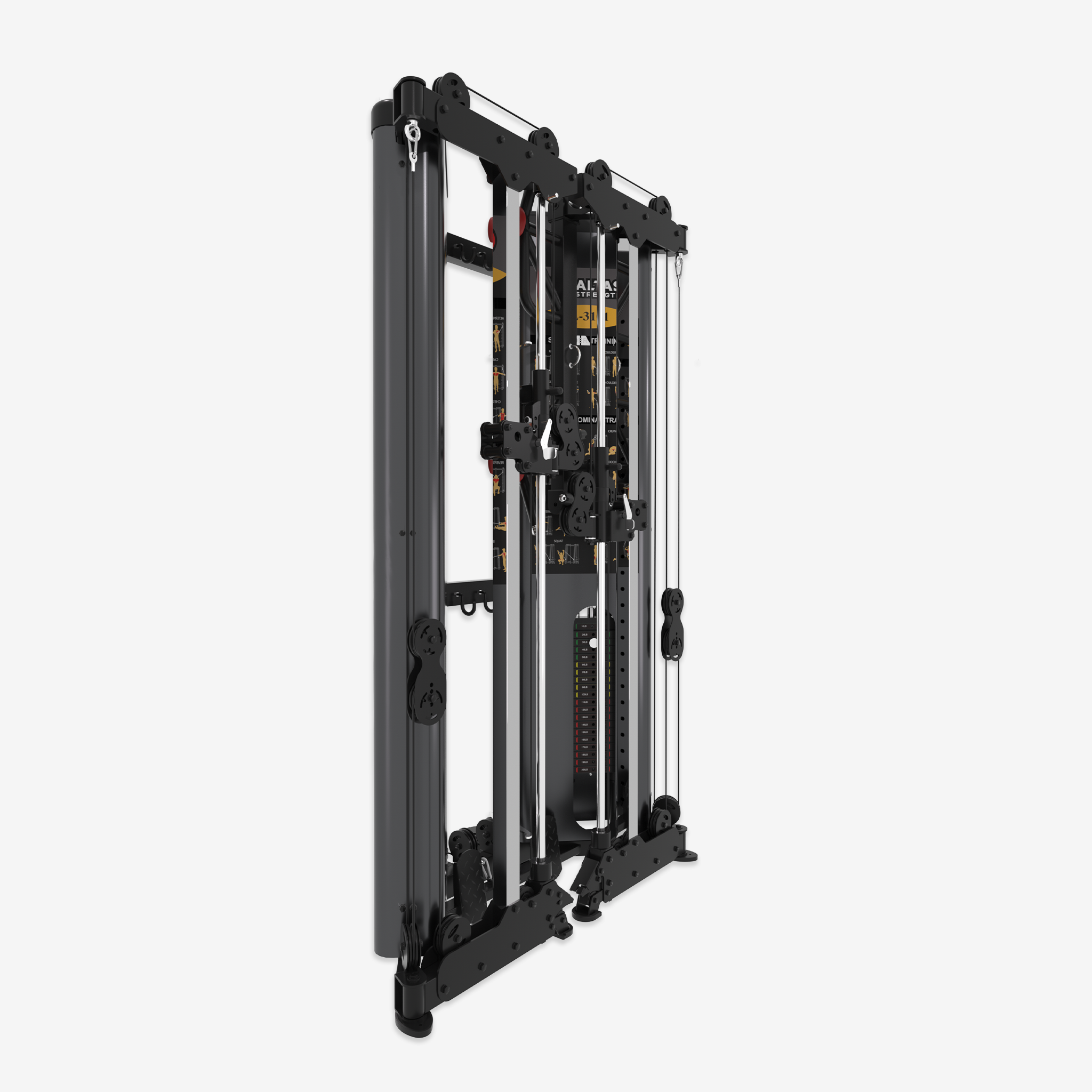 Folding Home Gym Smith Machine With Pulley System Gym Squat Rack AL-3101