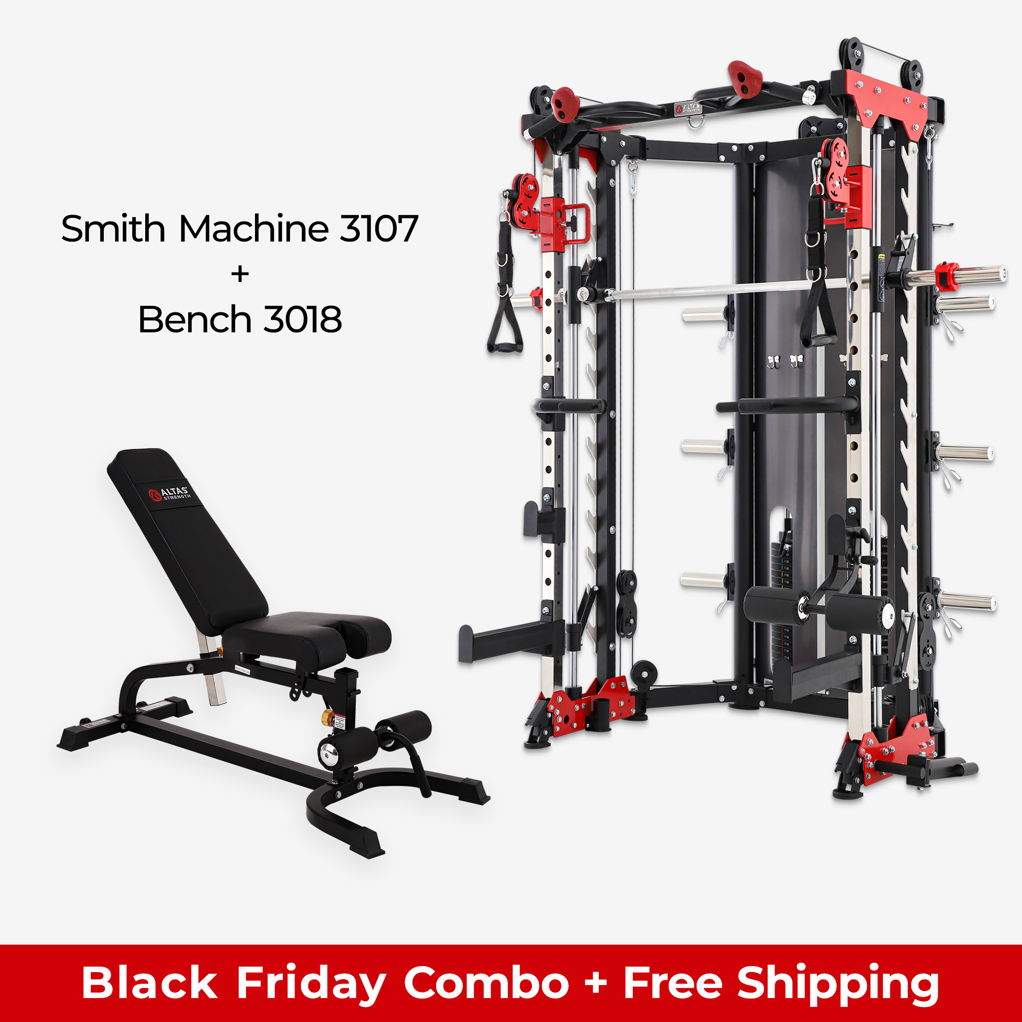 Black Friday Combo Smith Machine AL 3107 Bench AL 3018