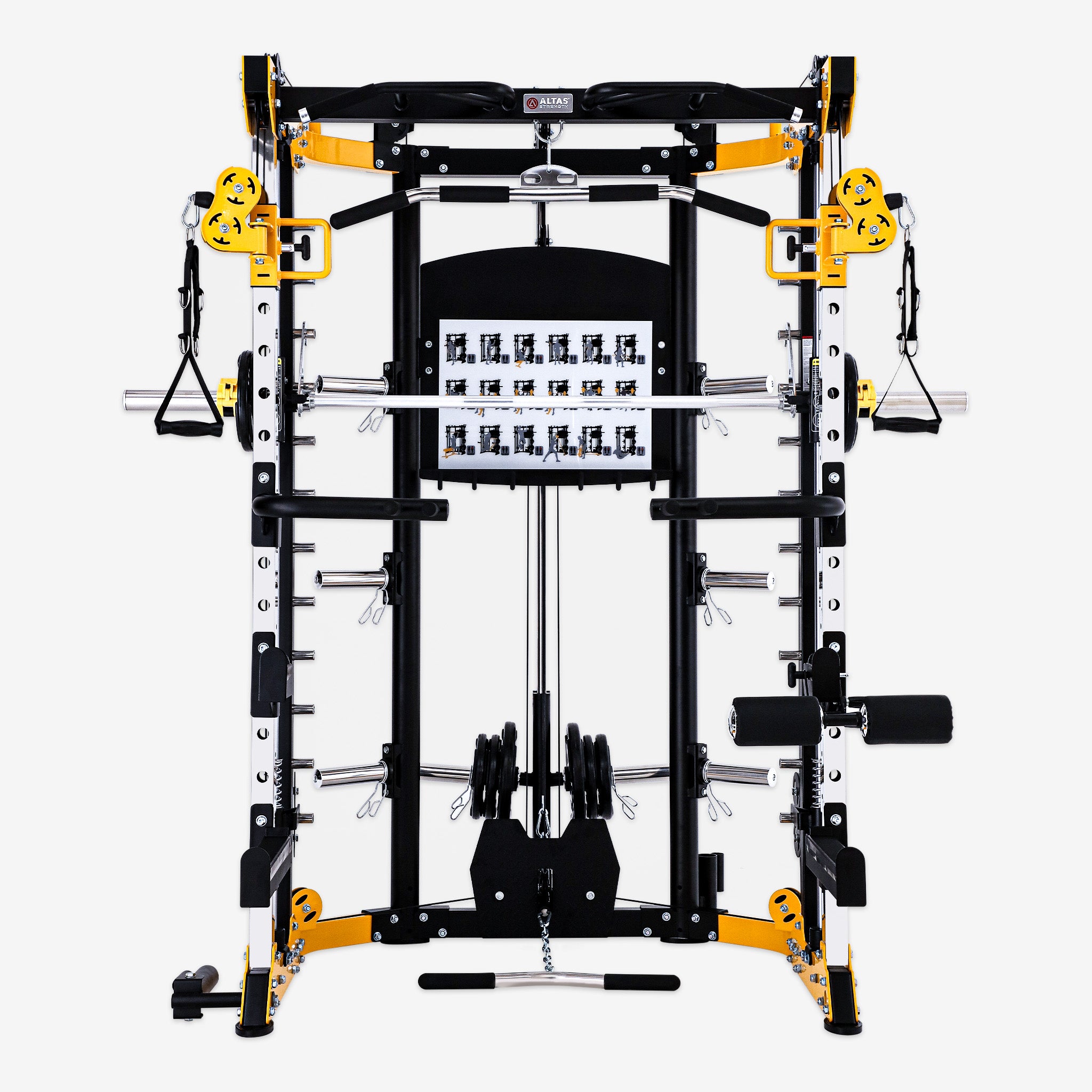 Combo - Smith Machine AL-3059 + Bench AL-4006 + Barbell + 150lb Weight Plate