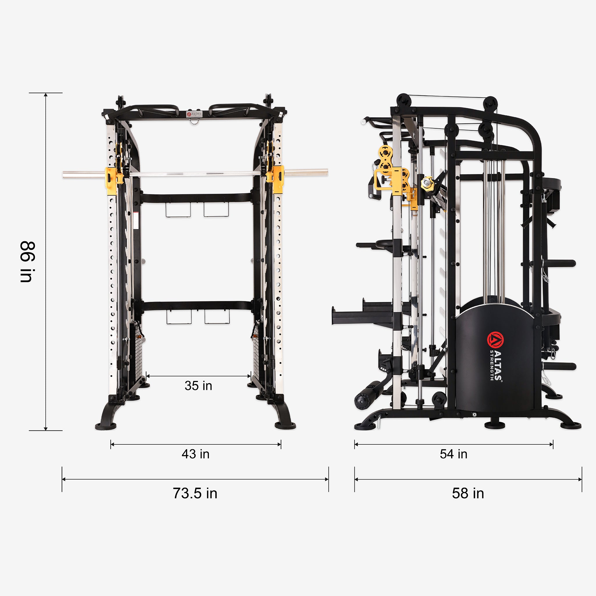Black Friday Combo - Smith Machine AL-M810 + Bench AL-4026 + Free Barbell + 150lb Weight Plates(Free)