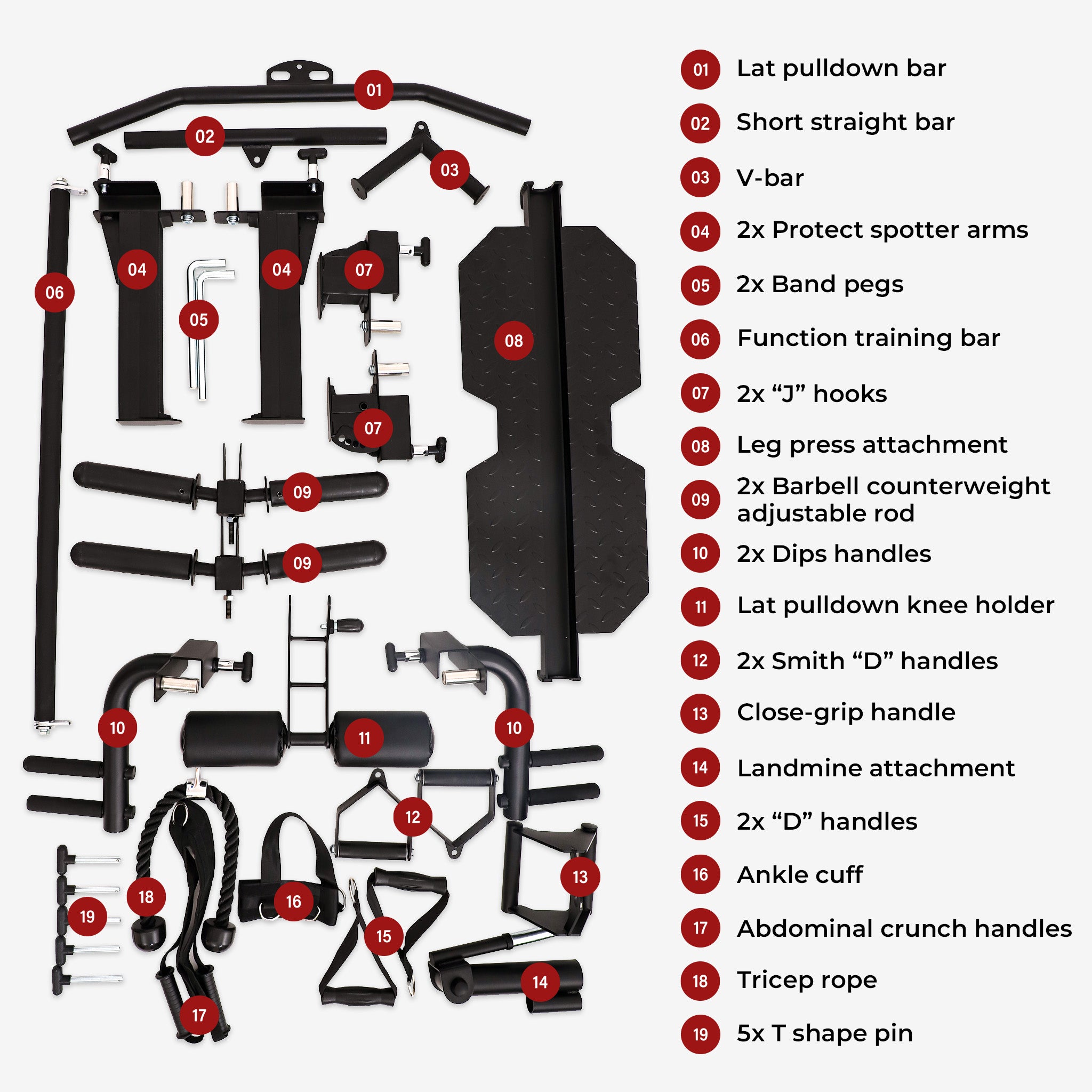 Combo - Smith Machine AL-M810 + Bench AL-3018 + Barbell + 150lb Weight Plates
