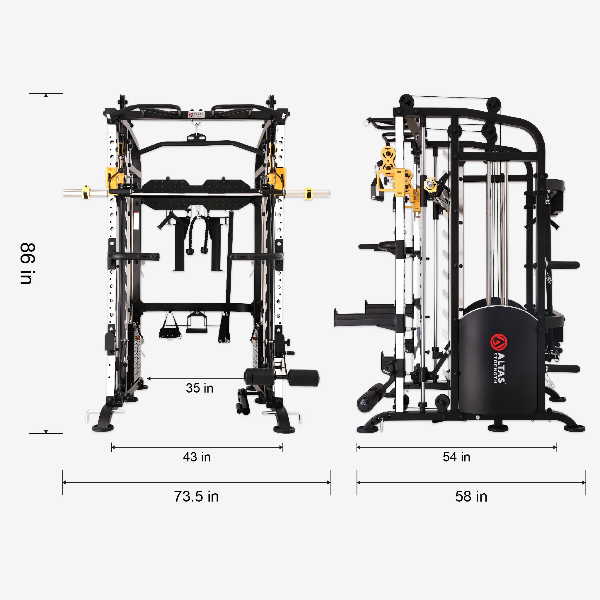 Altas Strength Home Gym Equipment Smith Machine AL-M810