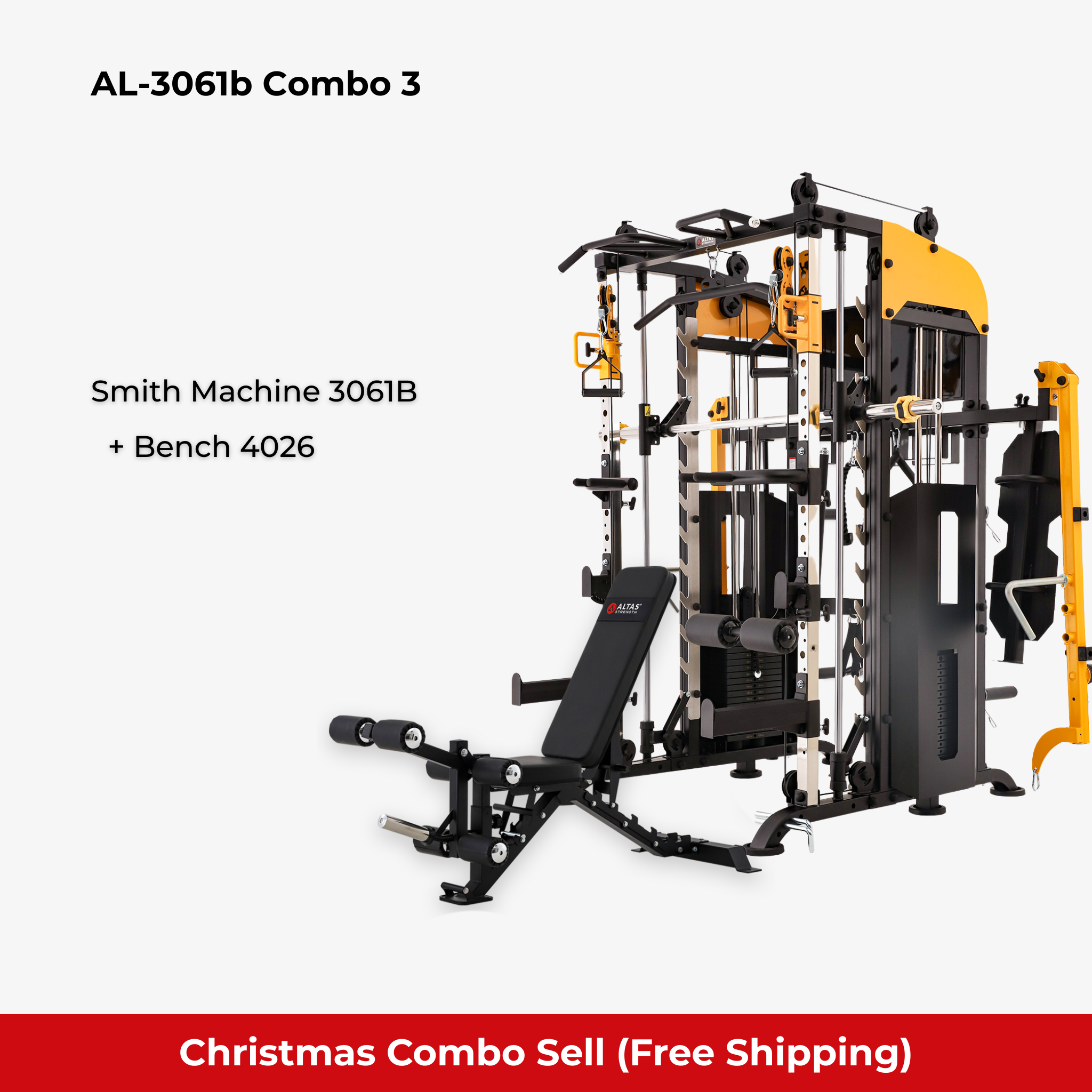 Christmas Combo - Smith Machine AL-3061B + Bench AL-4026