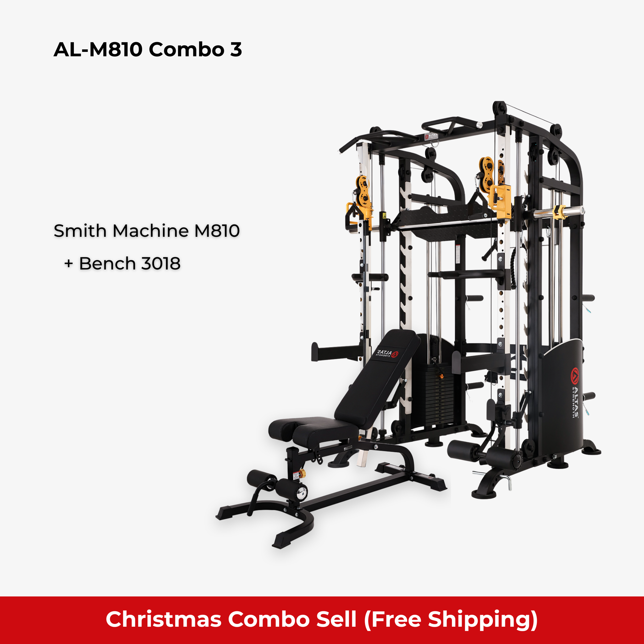Christmas Combo - Smith Machine AL-M810 + Bench AL-3018