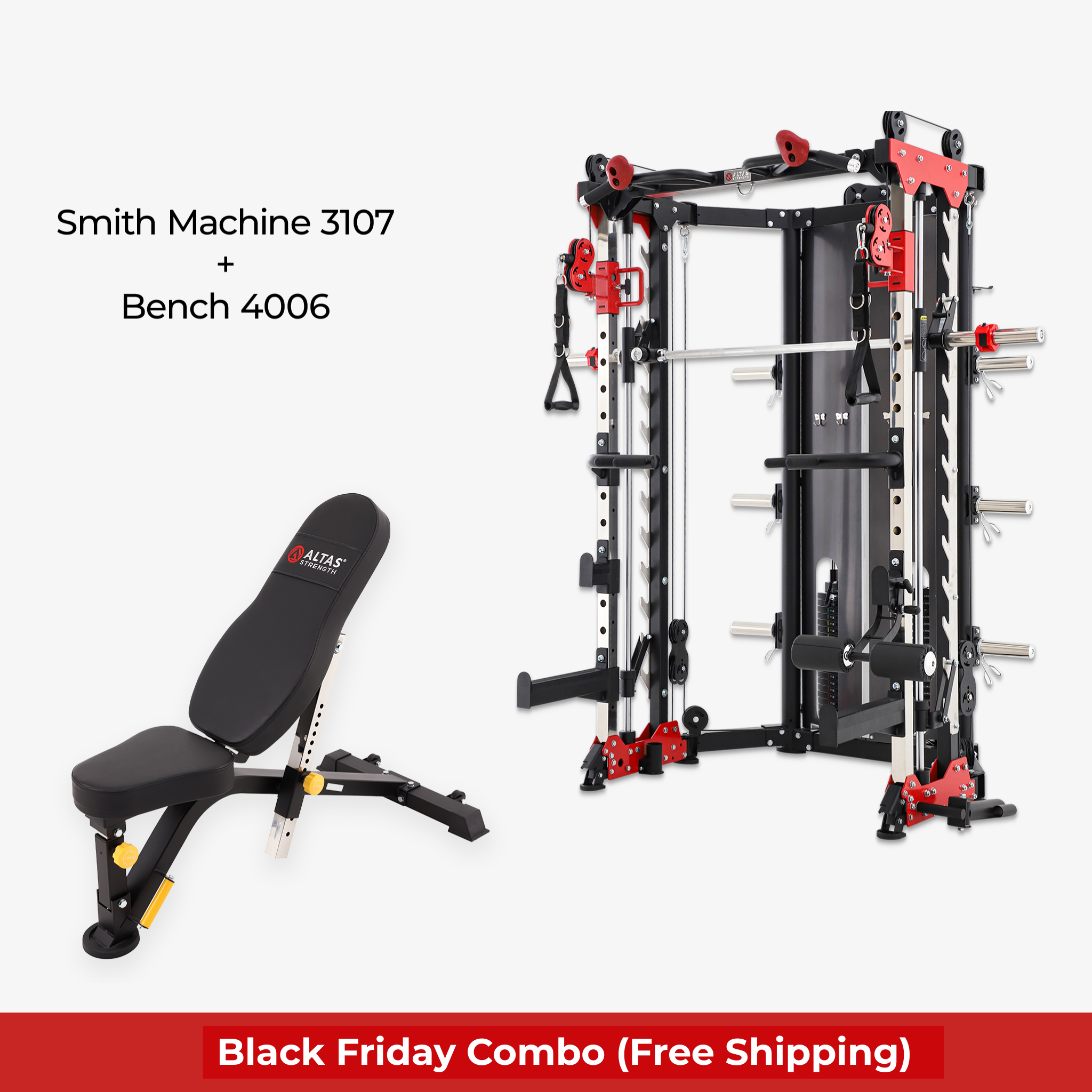 Black Friday Combo - Smith Machine AL-3107 + Bench AL-4006