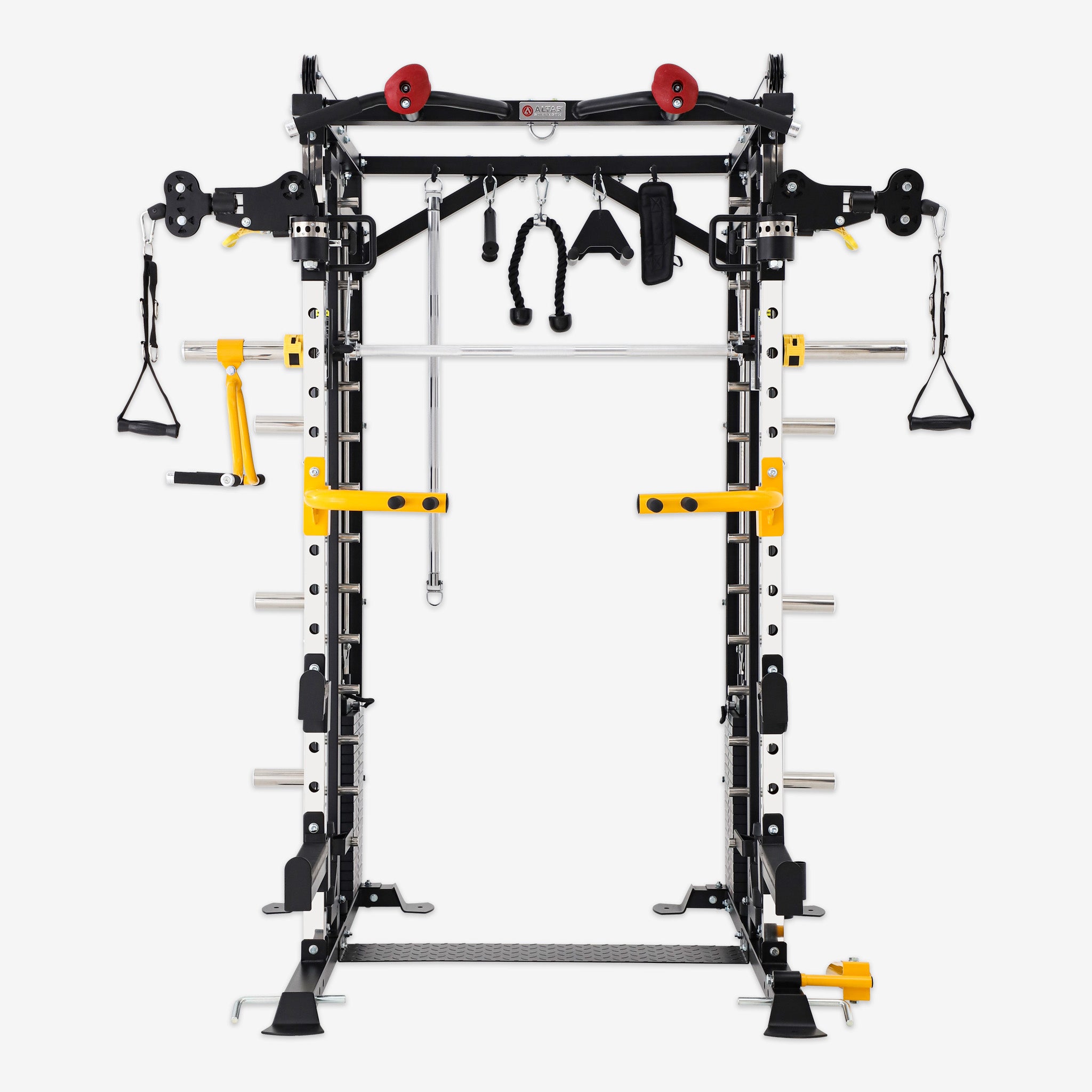 Altas Strength Smith Machine Smith Machine Pin-loaded Weights Stack Strength Trainer Home Gym with Pulley System AL-3087B