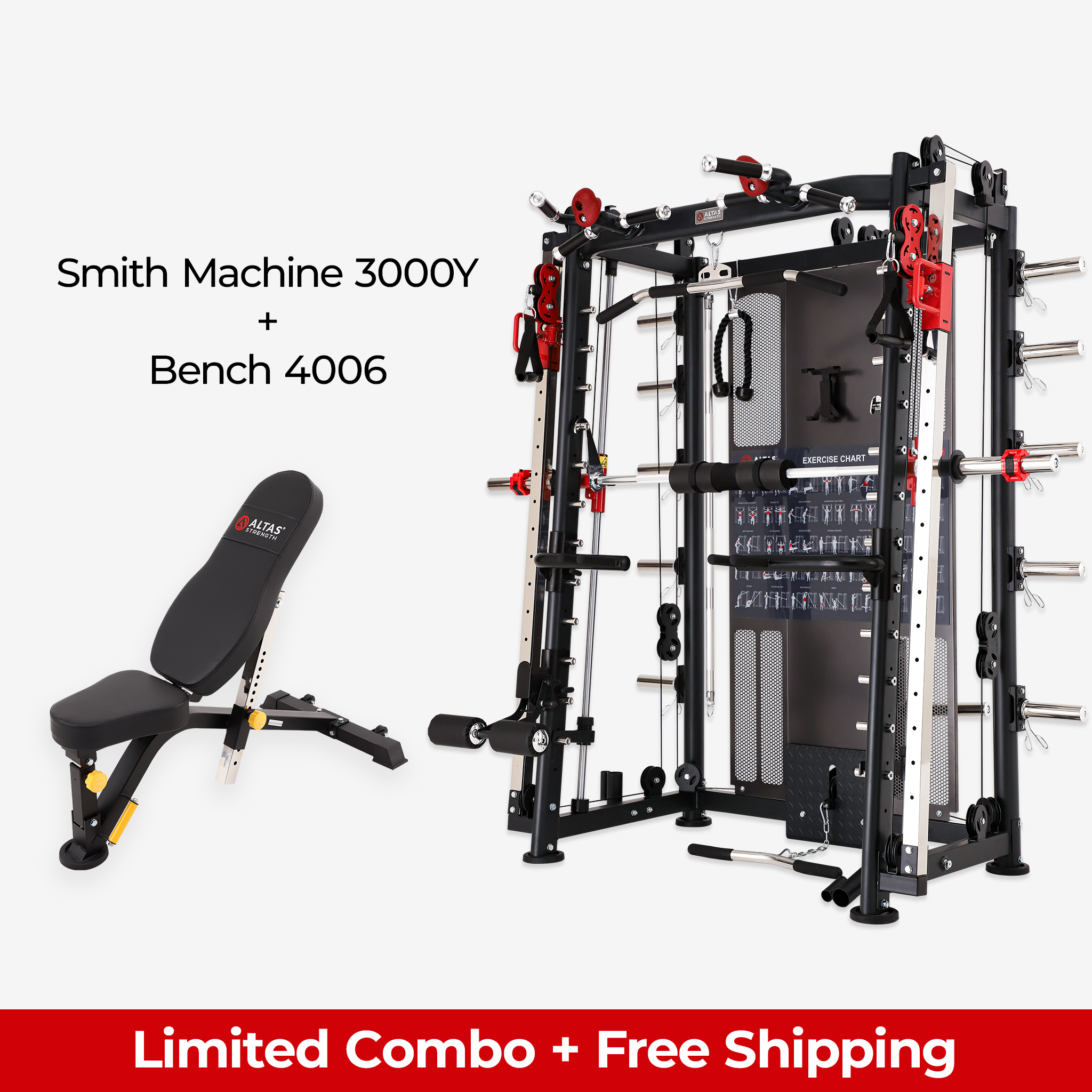 Limited Combo - Smith Machine AL-3000Y + Bench AL-4006