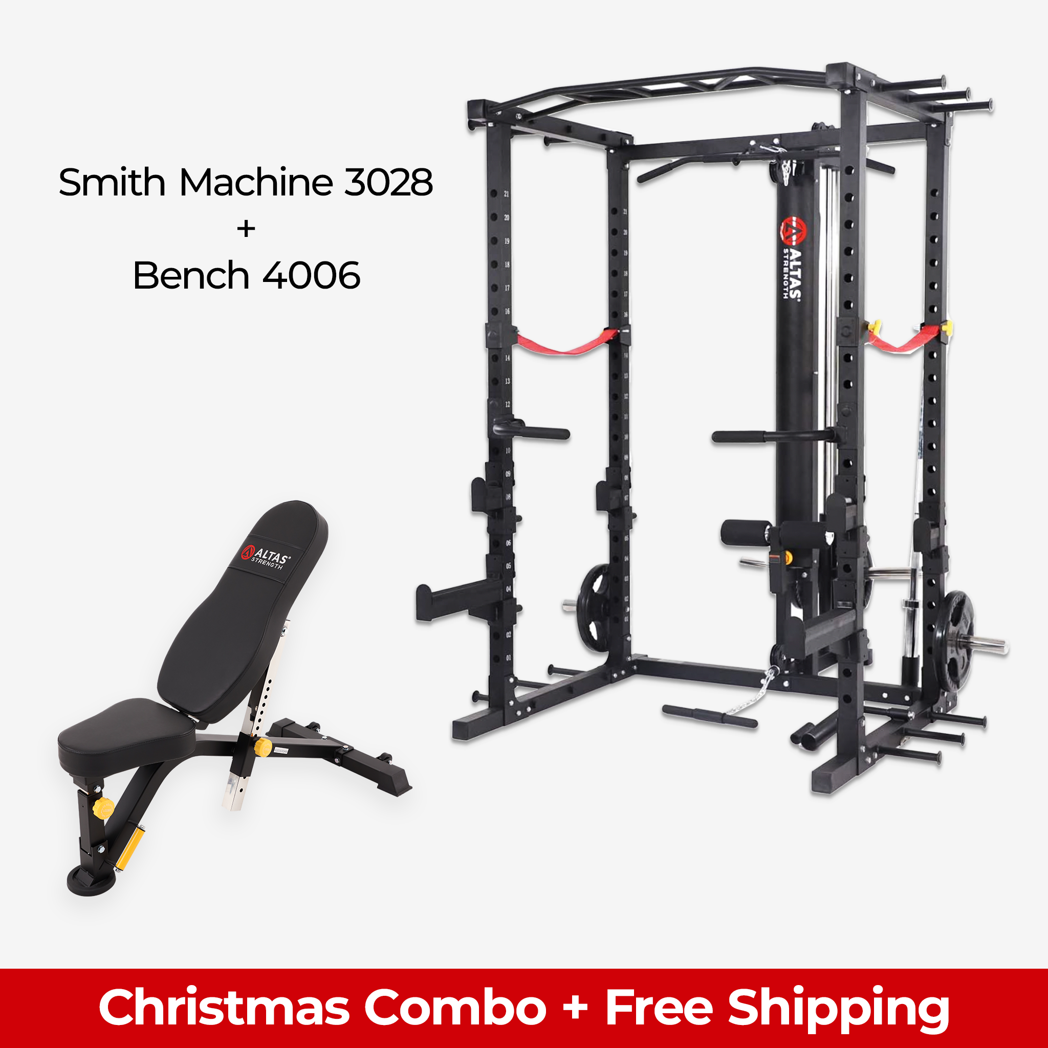 Christmas Combo - Smith Machine AL-3028 + Bench AL-4006