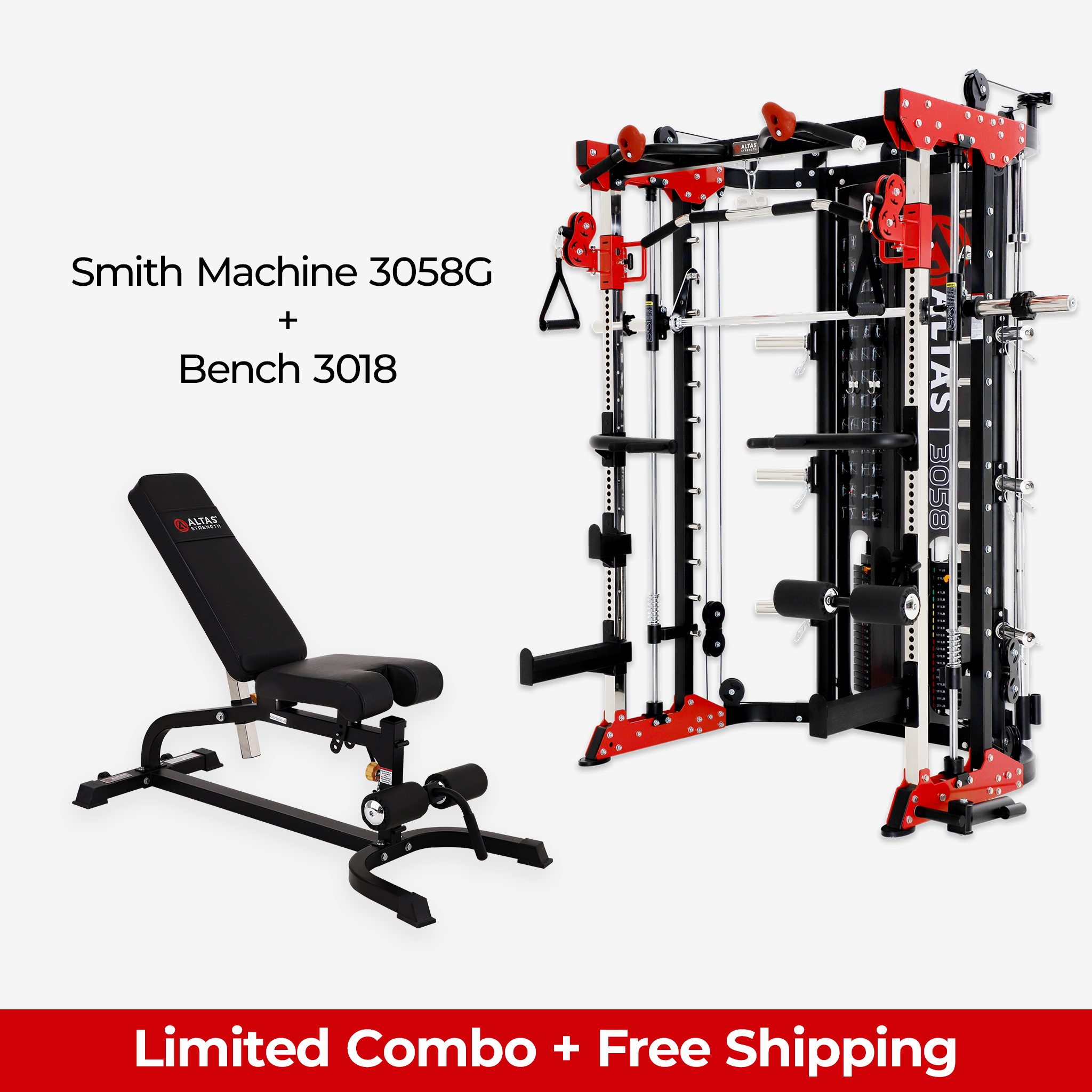 Limited Combo - Smith Machine AL-3058G + Bench AL-3018