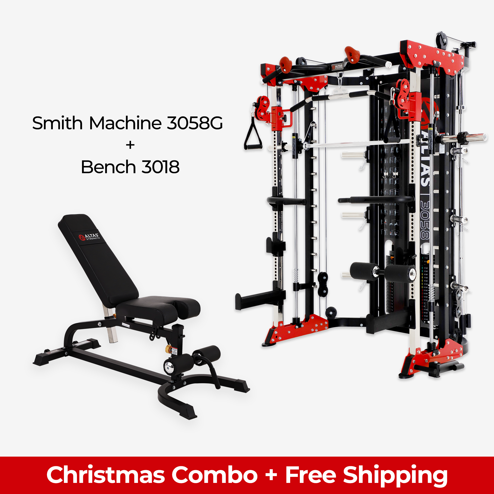 Christmas Combo - Smith Machine AL-3058G + Bench AL-3018