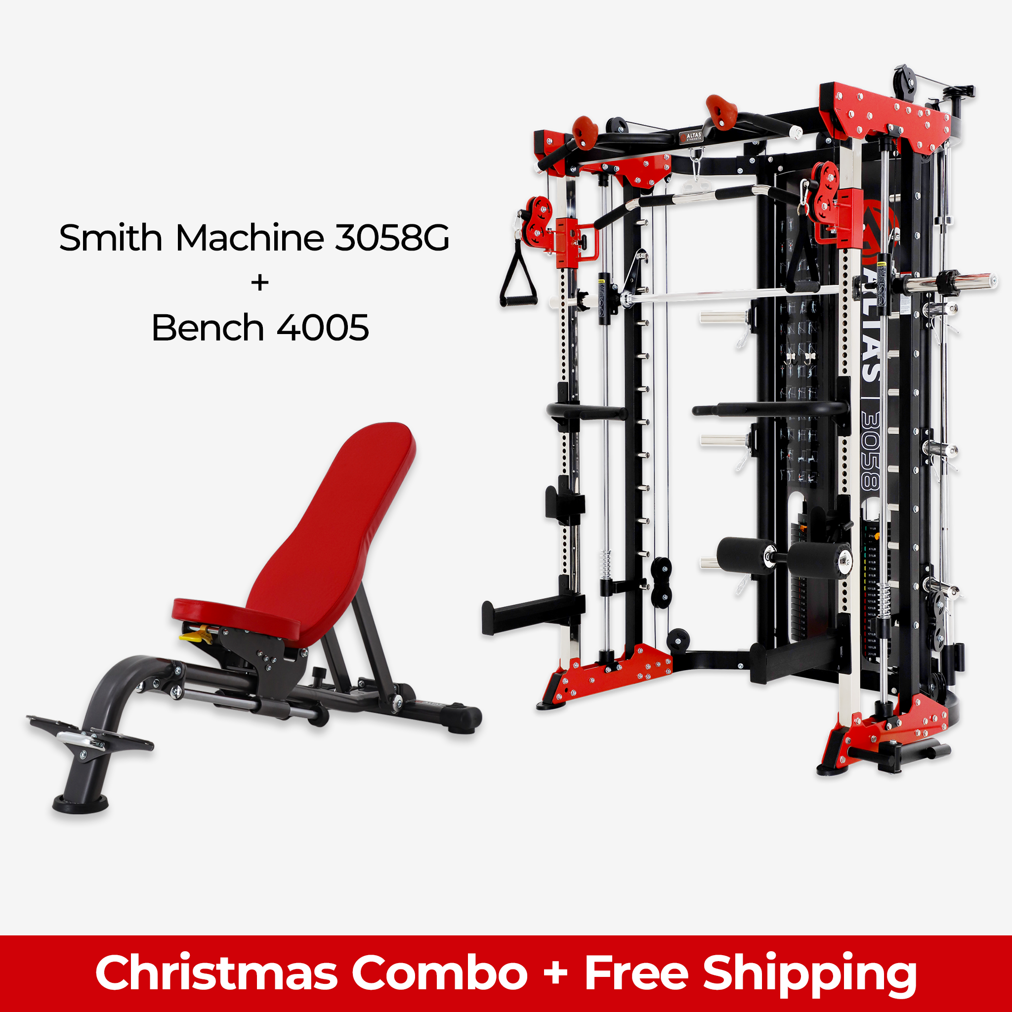 Christmas Combo - Smith Machine AL-3058G + Bench AL-4005