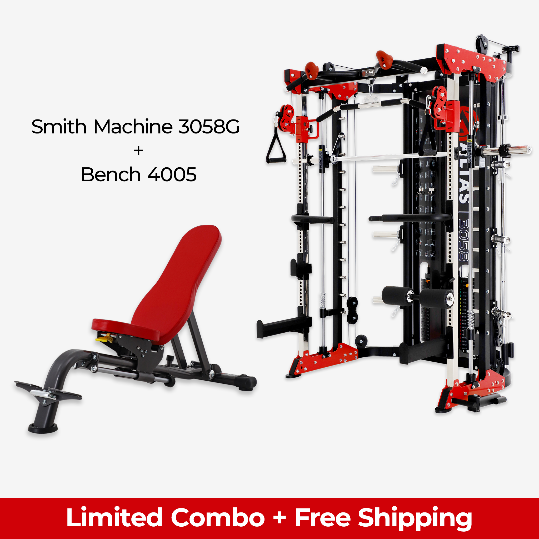 Limited Combo - Smith Machine AL-3058G + Bench AL-4005