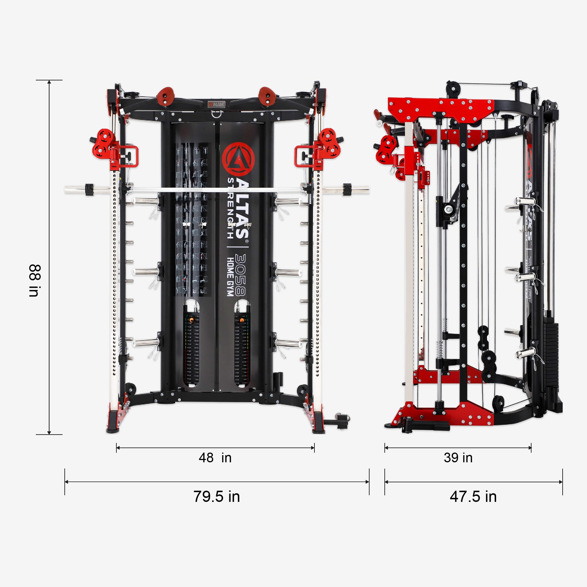 10th Anniversary Limited Combo - Smith Machine AL-3058G + Bench AL-3018