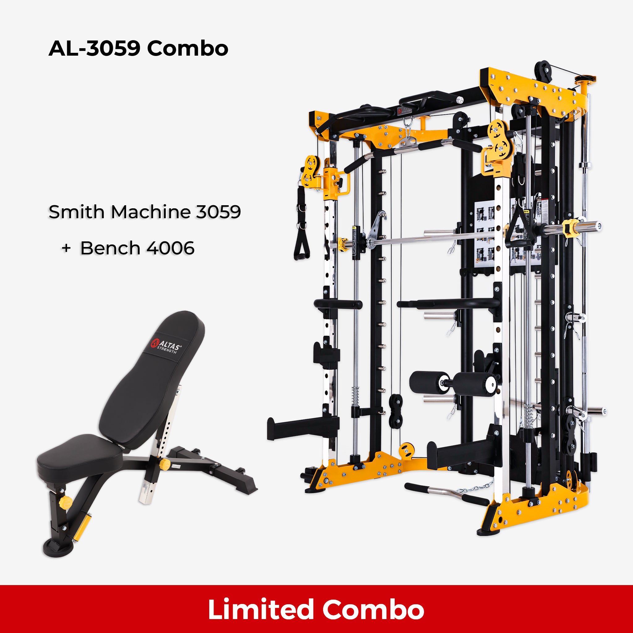 10th Anniversary Limited Combo - Smith Machine AL-3059 + Bench AL-4006