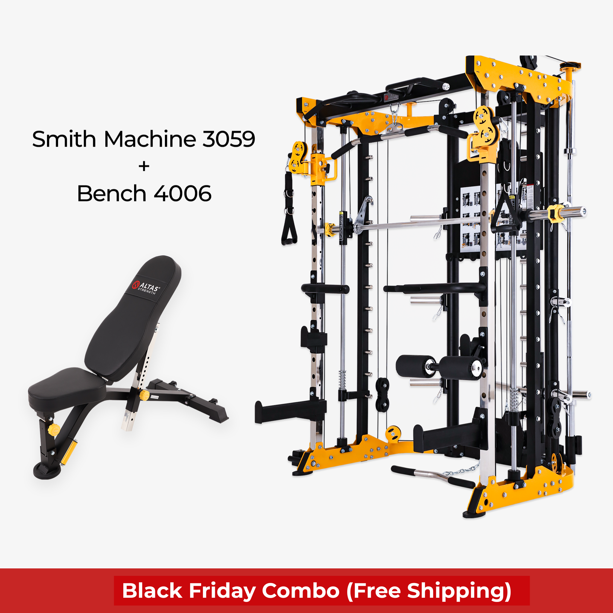 Black Friday Combo - Smith Machine AL-3059 + Bench AL-4006