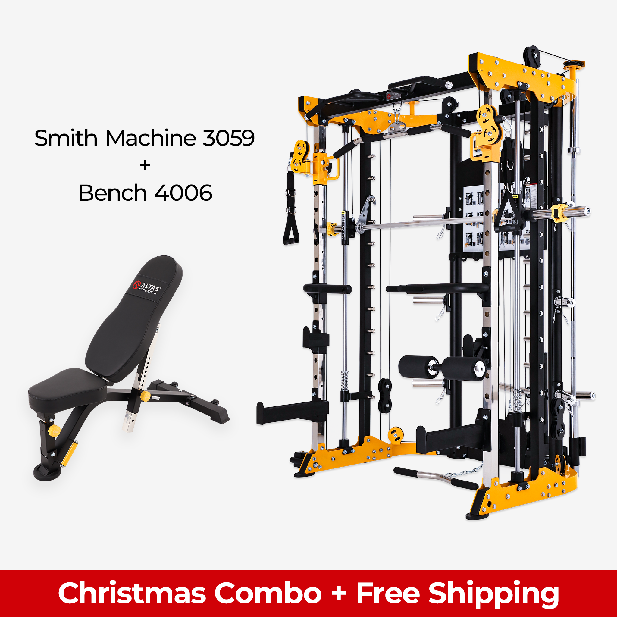 Christmas Combo - Smith Machine AL-3059 + Bench AL-4006