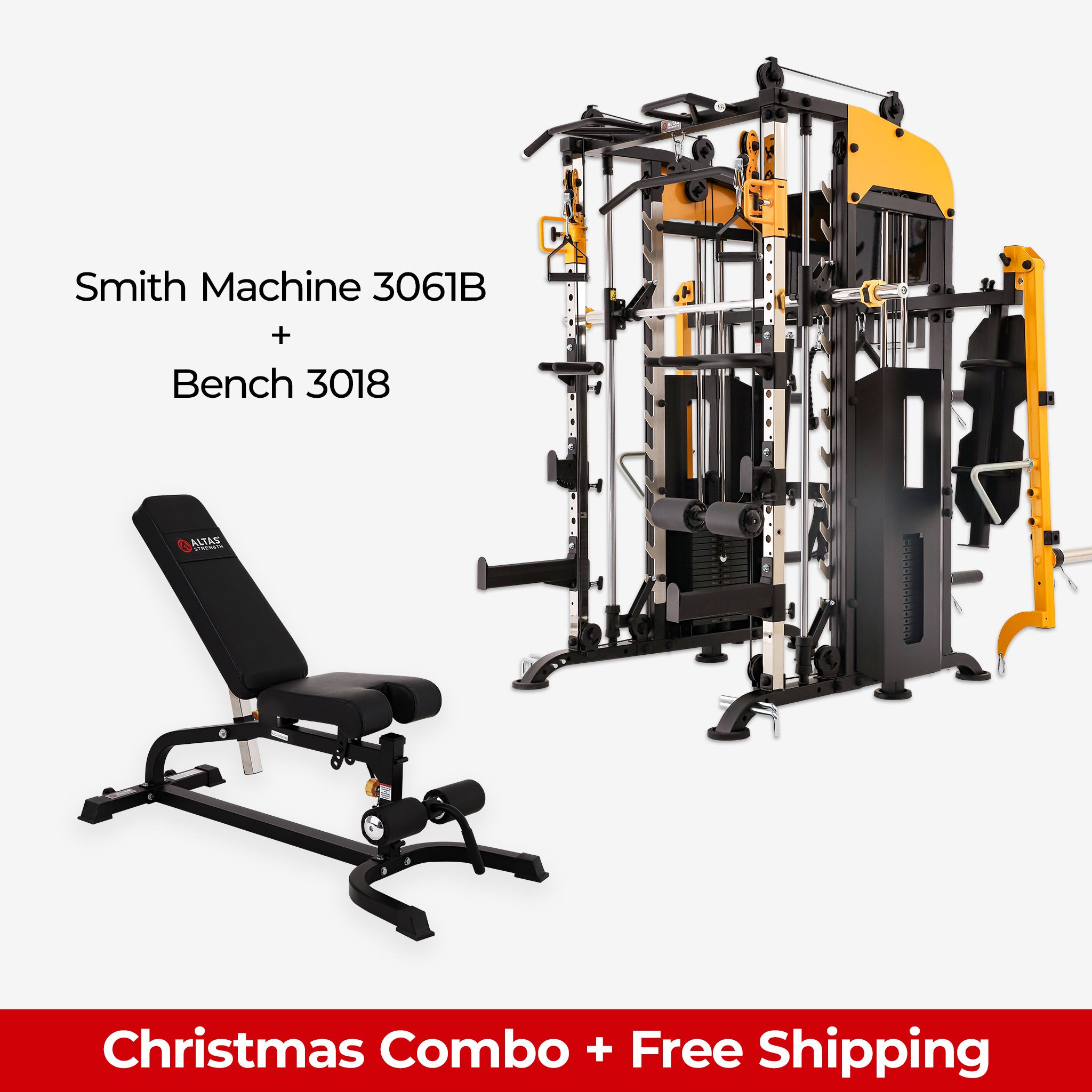 Christmas Combo - Smith Machine AL-3061B + Bench AL-3018