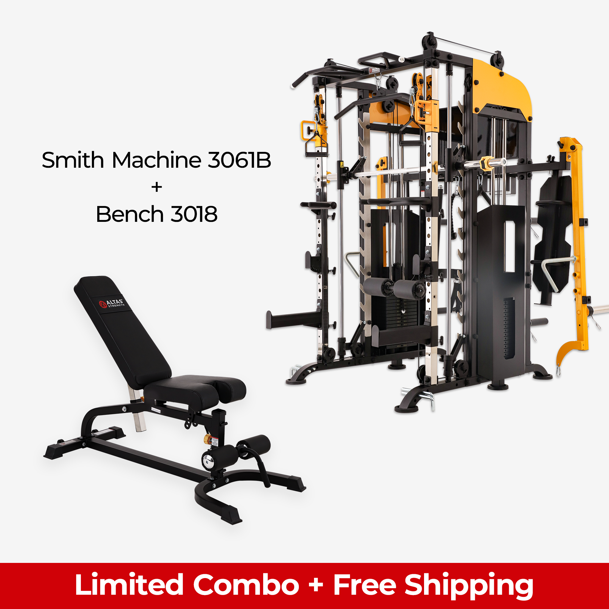 Limited Combo - Smith Machine AL-3061B + Bench AL-3018