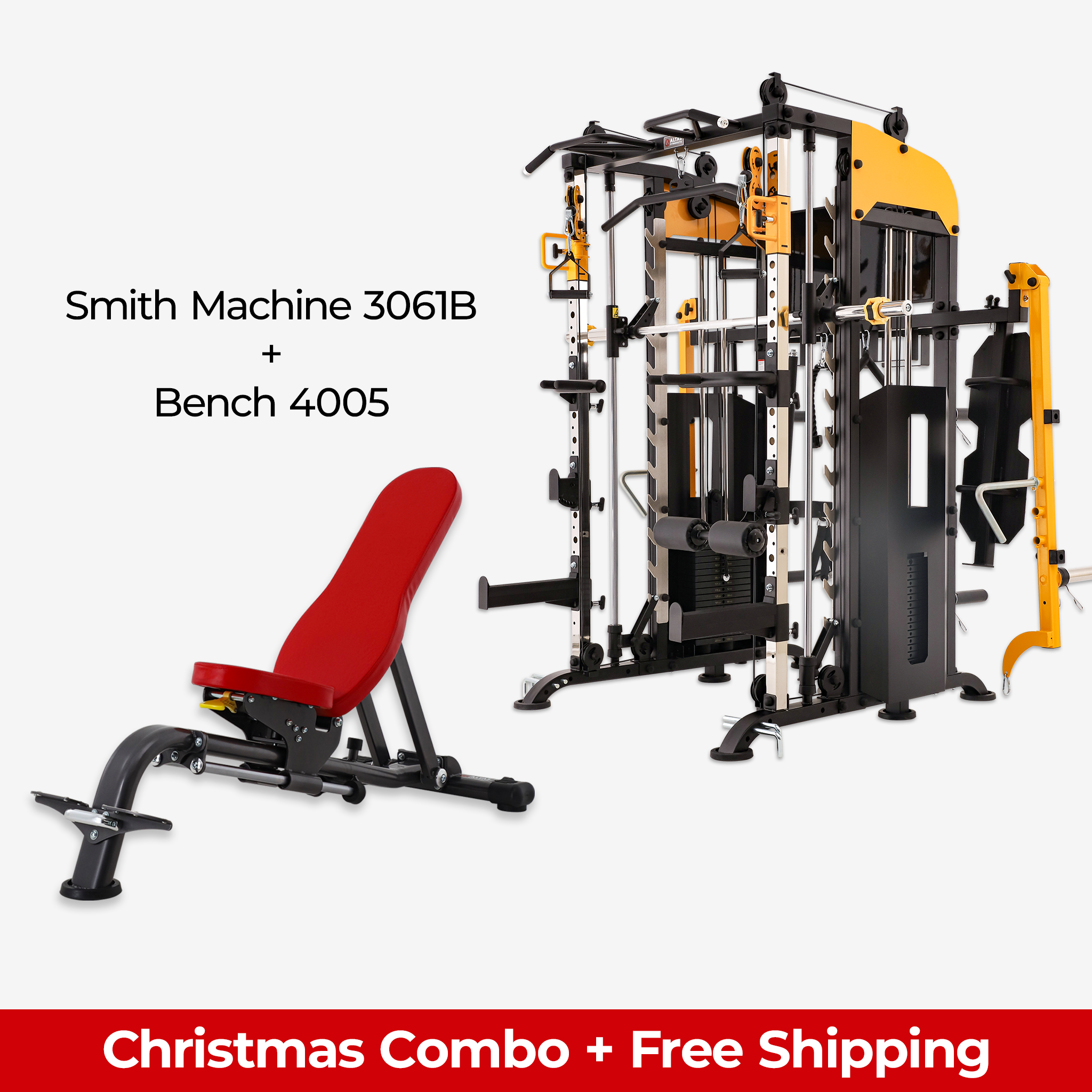 Christmas Combo - Smith Machine AL-3061B + Bench AL-4005