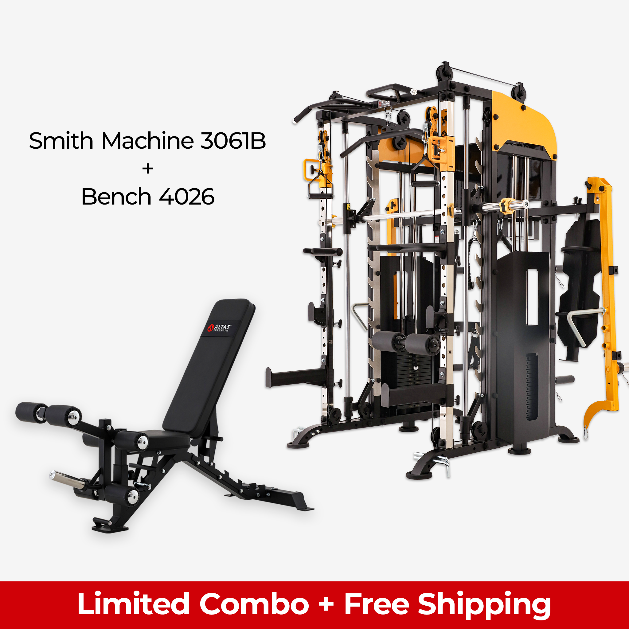 Limited Combo - Smith Machine AL-3061B + Bench AL-4026