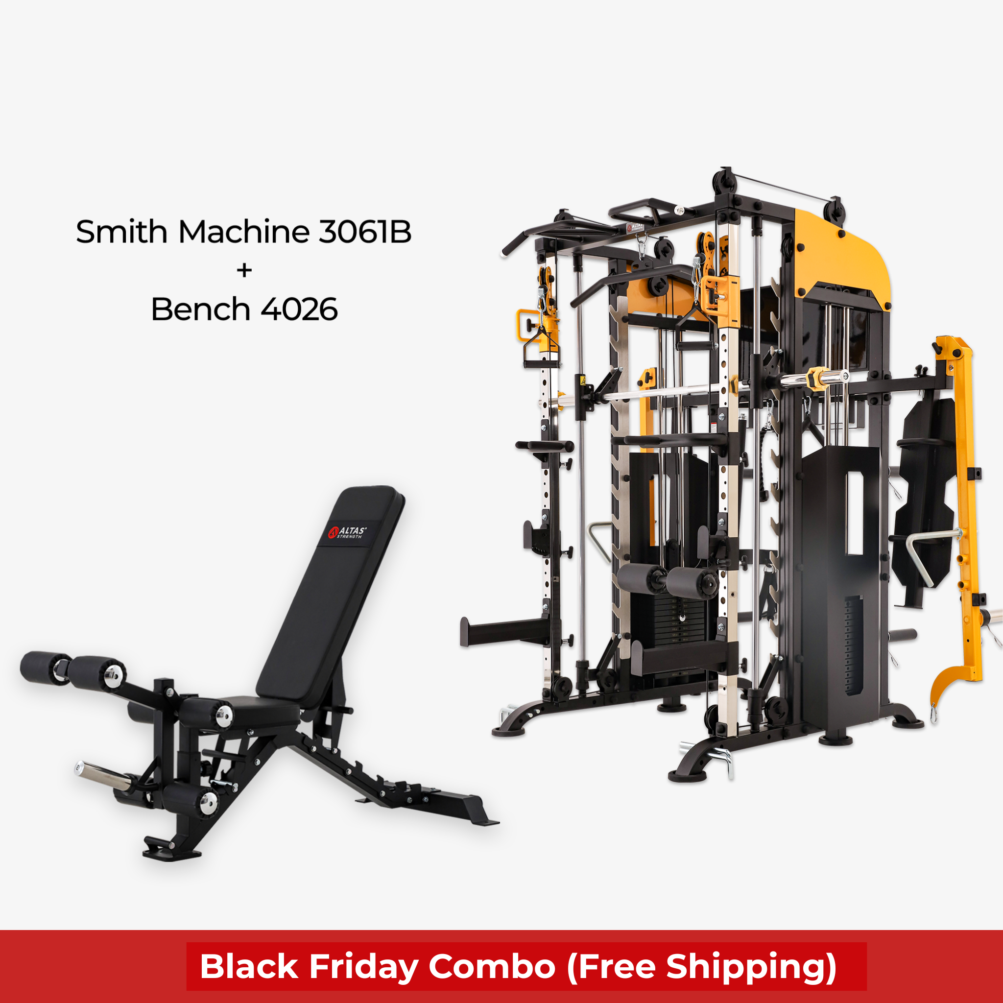 Black Friday Combo - Smith Machine AL-3061B + Bench AL-4026