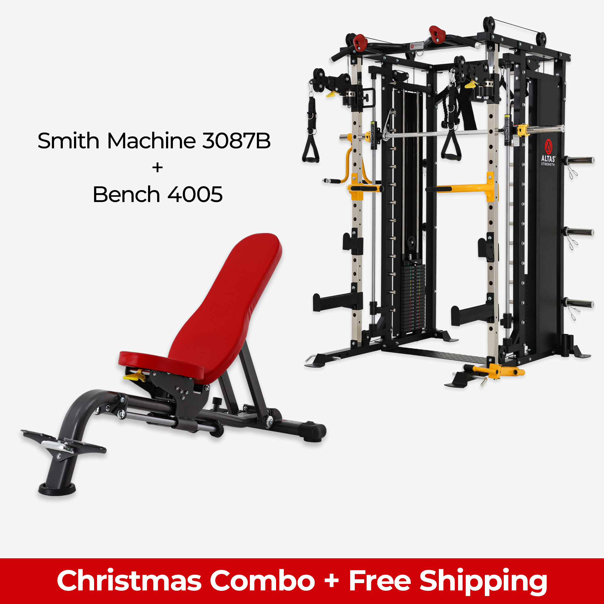 Christmas Combo - Smith Machine AL-3087B + Bench AL-4005