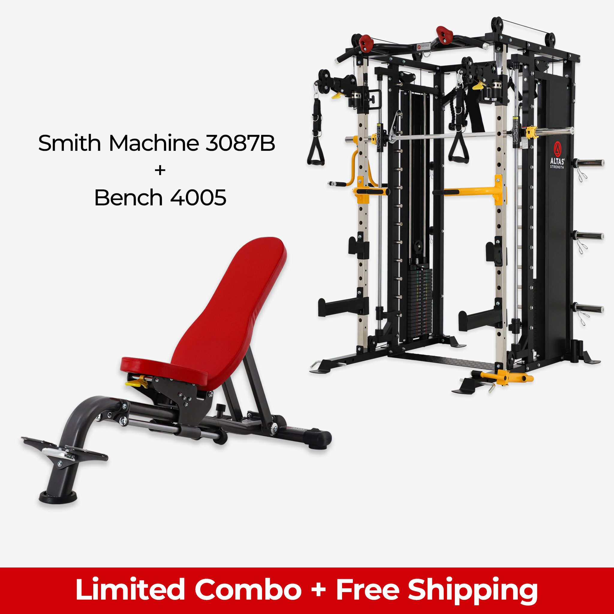 Limited Combo - Smith Machine AL-3087B + Bench AL-4005