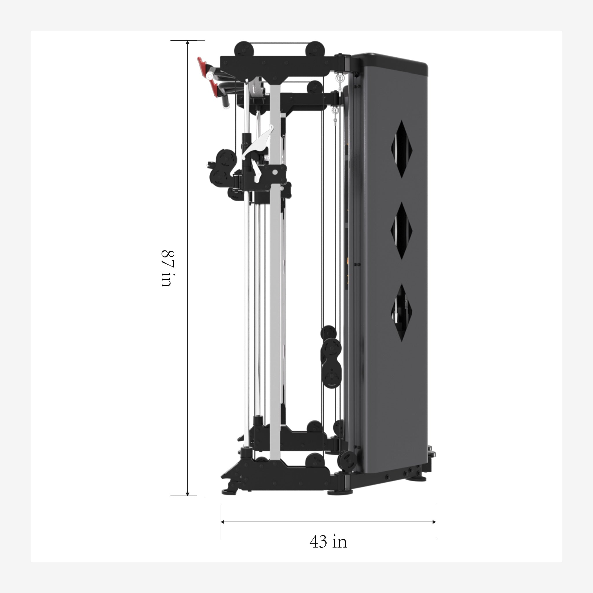 Folding Home Gym Smith Machine With Pulley System Gym Squat Rack AL 31