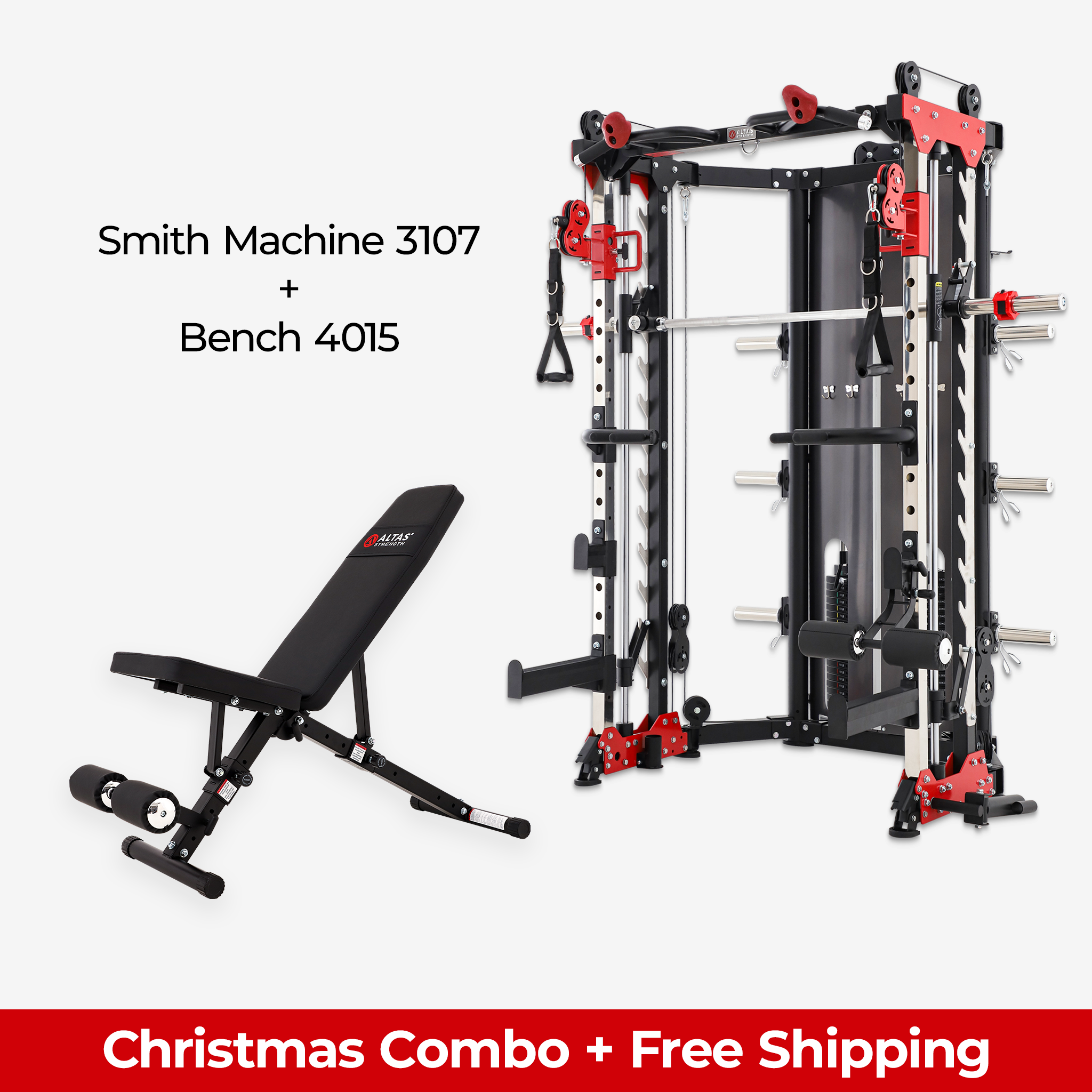 Christmas Combo - Smith Machine AL-3107 + Bench AL-4015