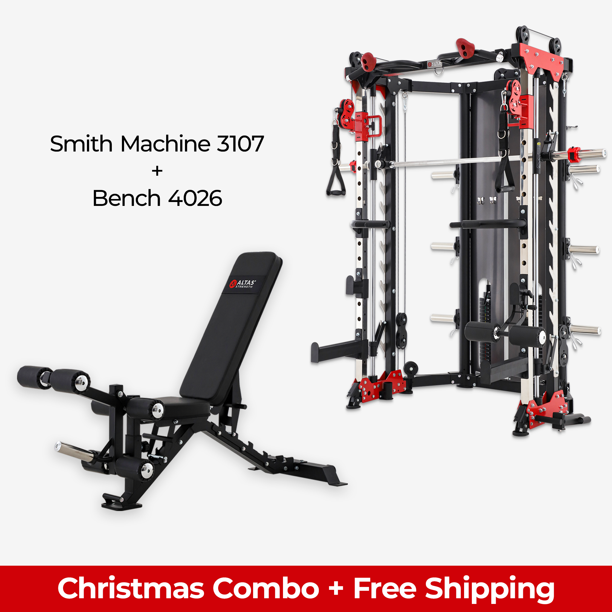 Christmas Combo - Smith Machine AL-3107 + Bench AL-4026