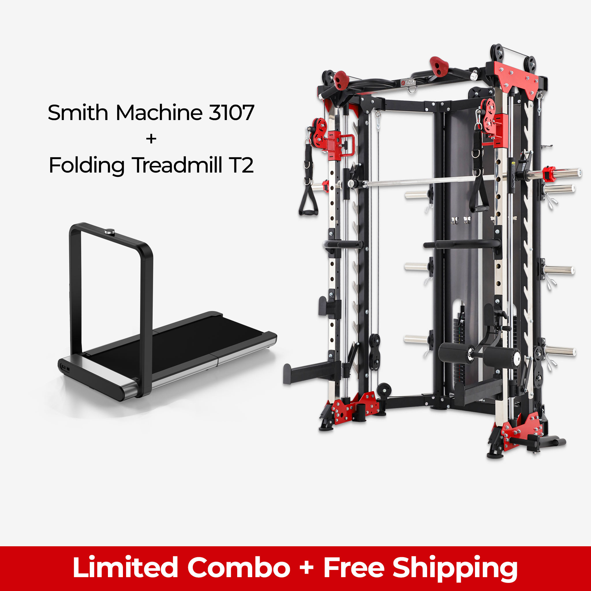 Limited Combo - Smith Machine AL-3107 + Folding Treadmill AL-T2