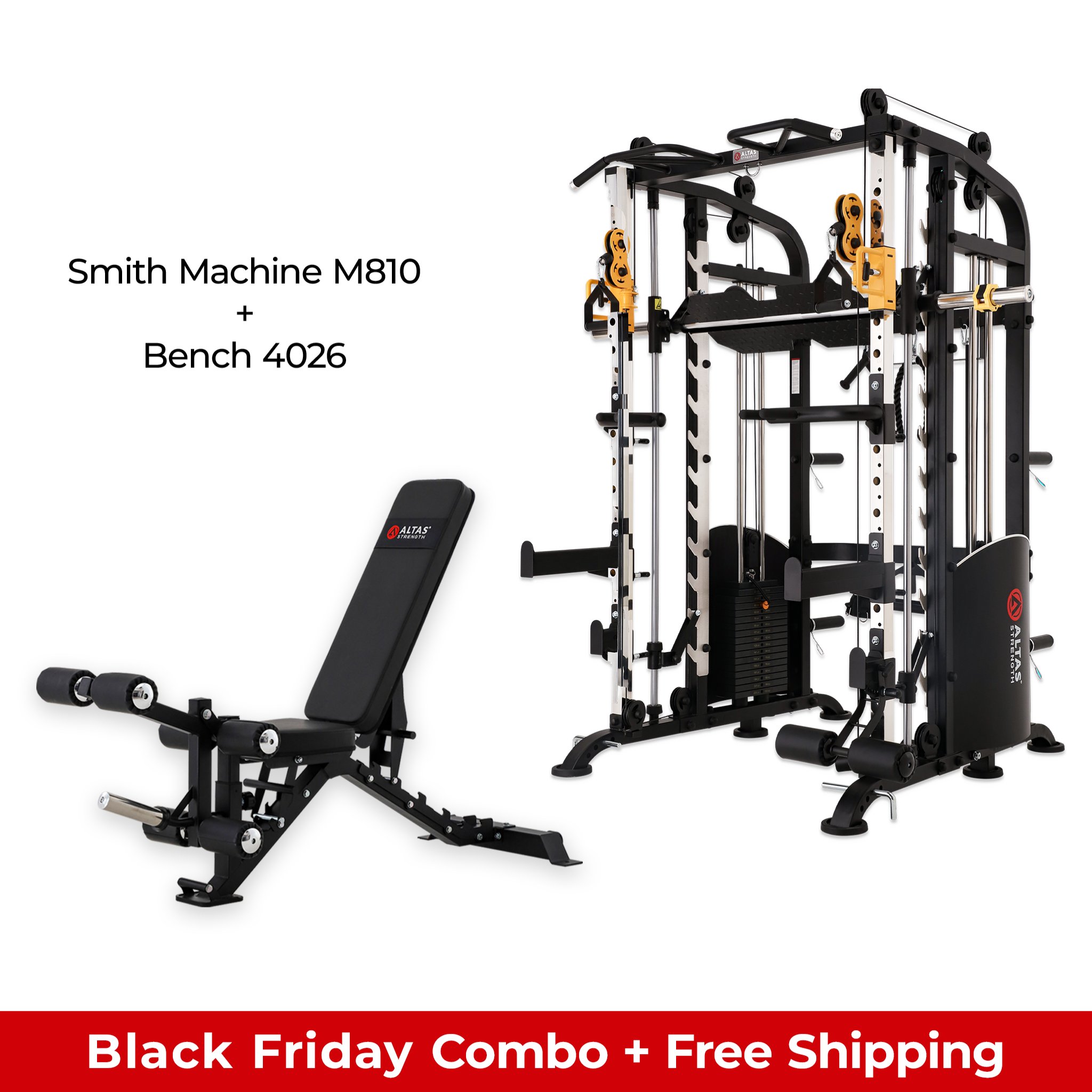 Black Friday Combo - Smith Machine AL-M810 + Bench AL-4026
