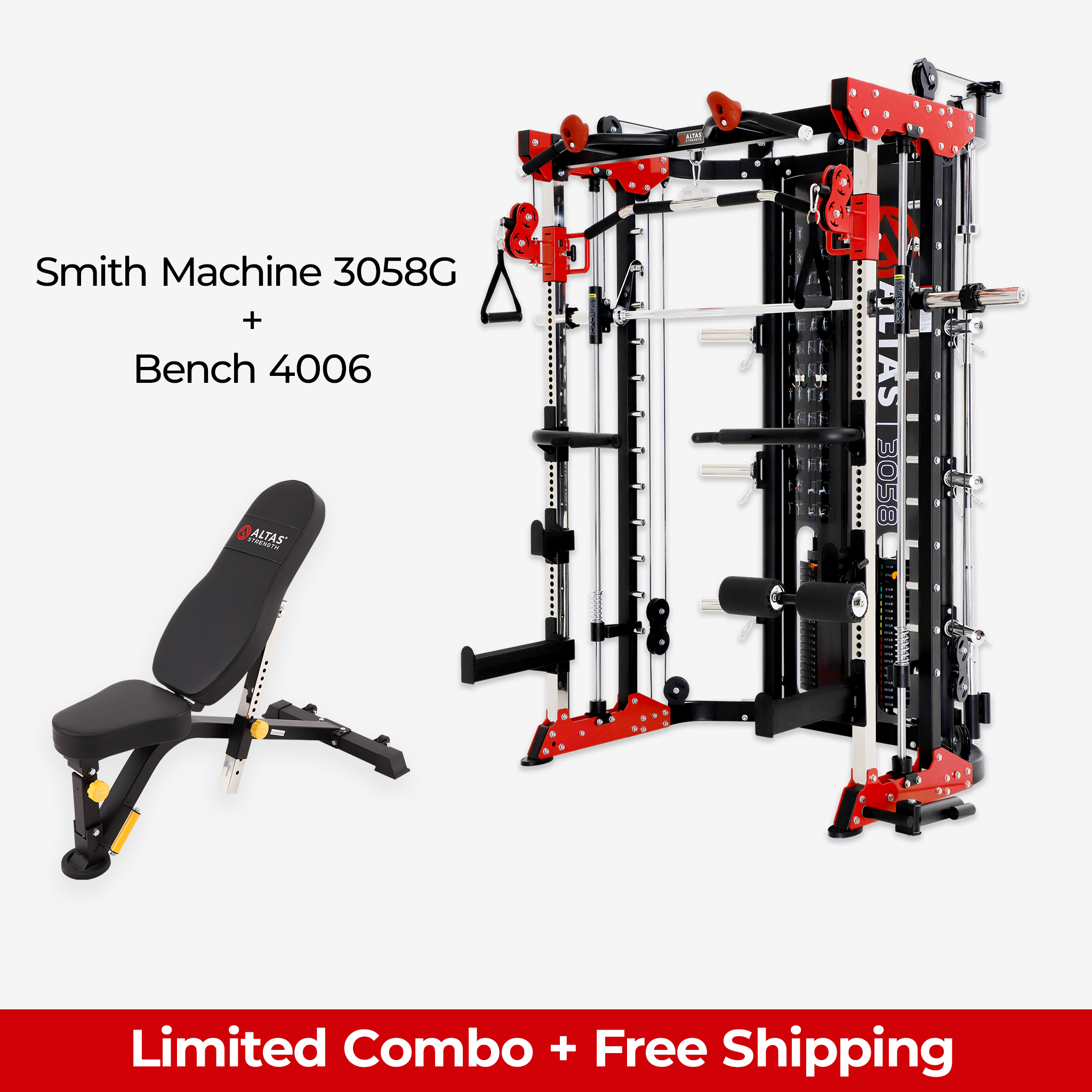 Limited Combo - Smith Machine AL-3058G + Bench 4006