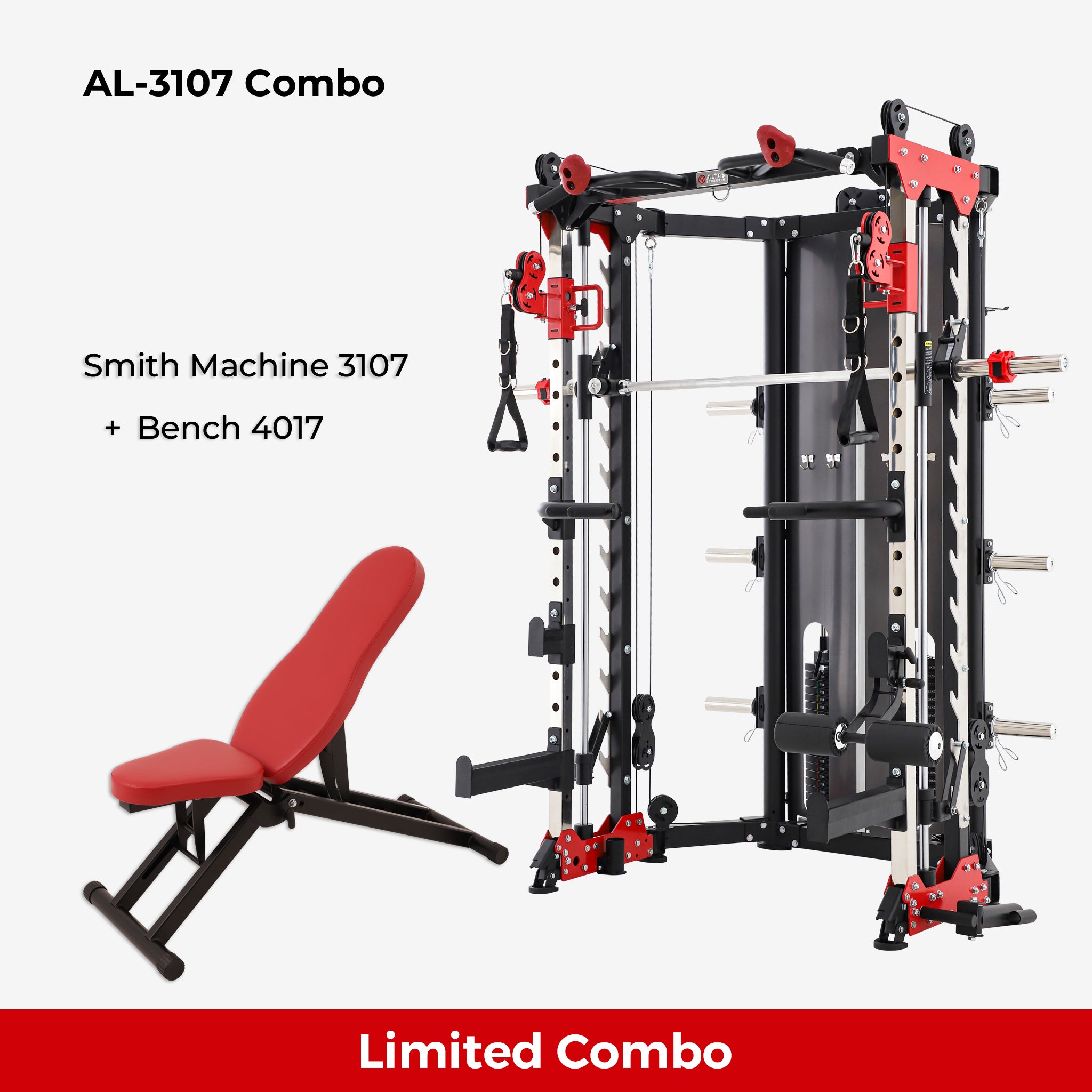 10th Anniversary Limited Combo - Smith Machine AL-3107 + Bench AL-4017