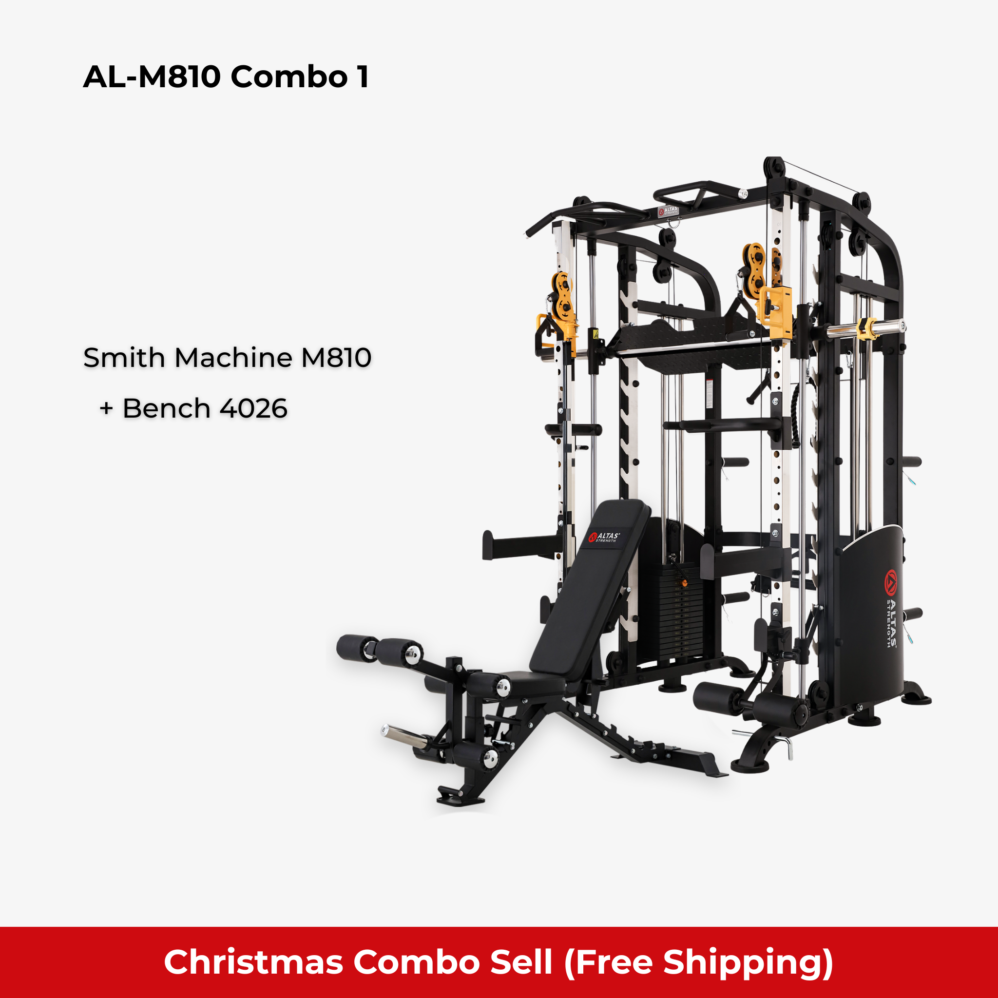 Christmas  Combo - Smith Machine AL-M810 + Bench AL-4026
