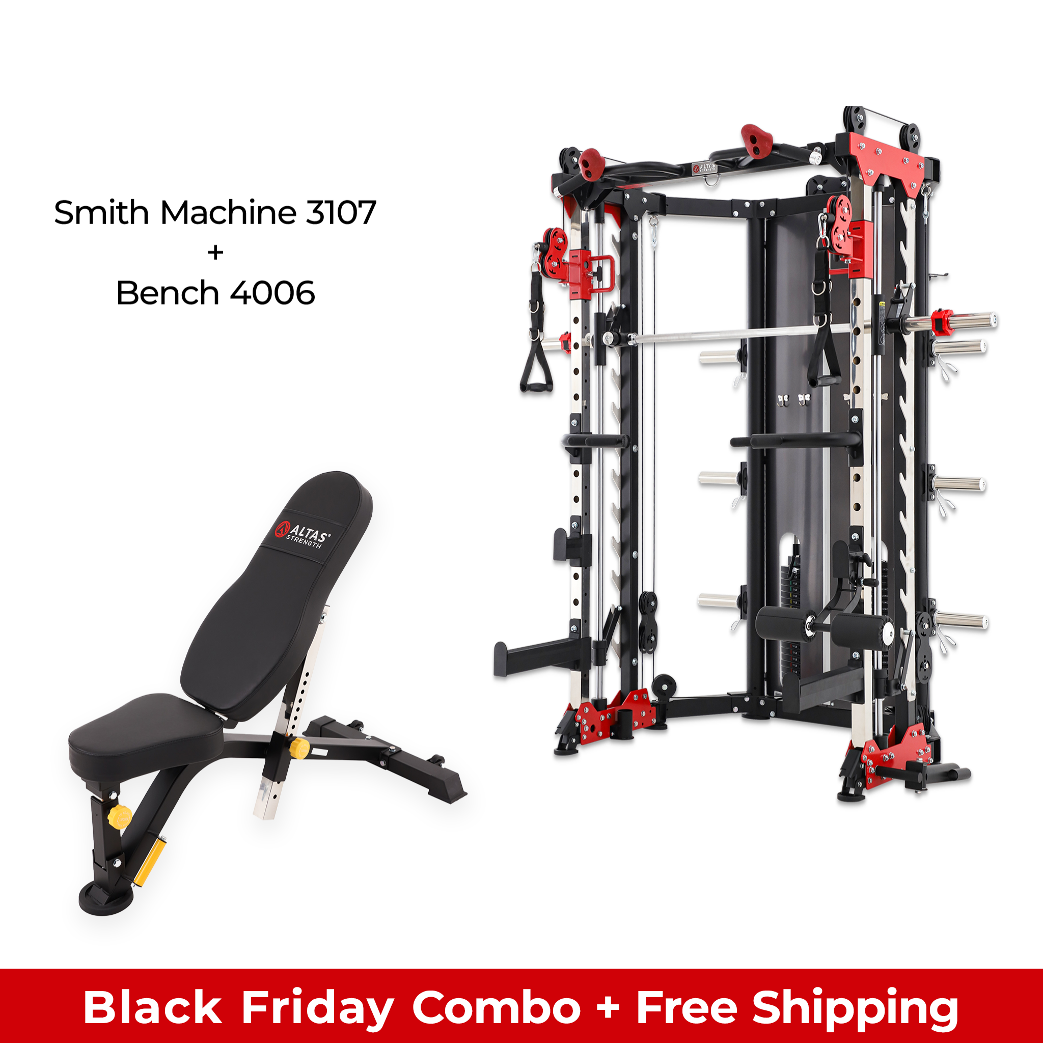 Black Friday Combo - Smith Machine AL-3107 + Bench AL-4006